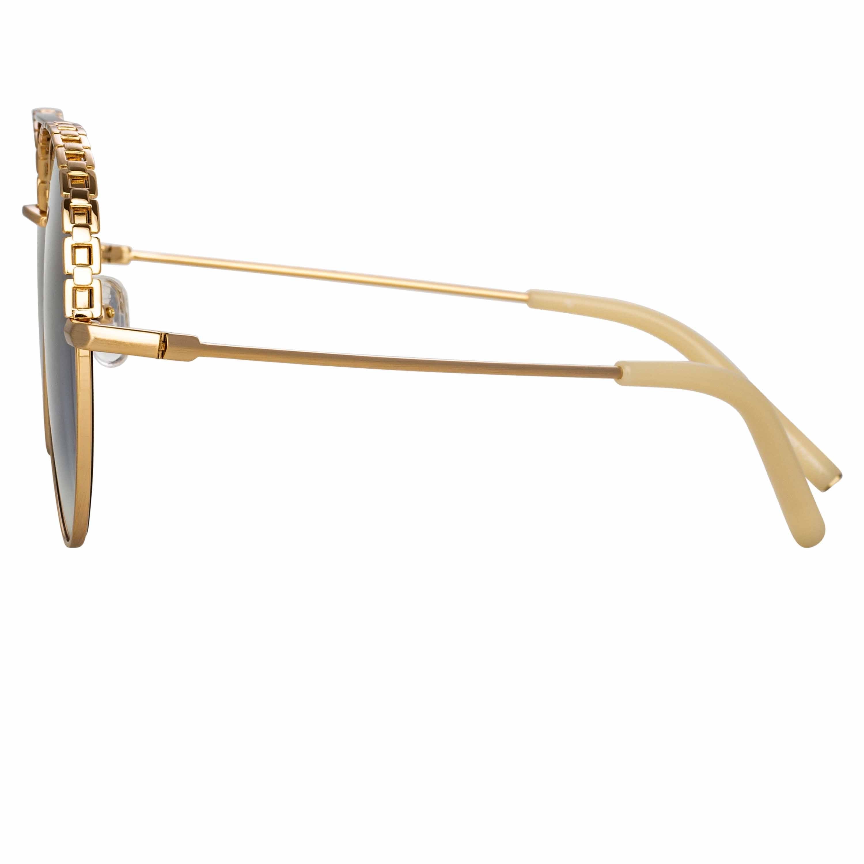 Color_MW273C6SUN - Matthew Williamson Magnolia Sunglasses in Light Gold and Blue