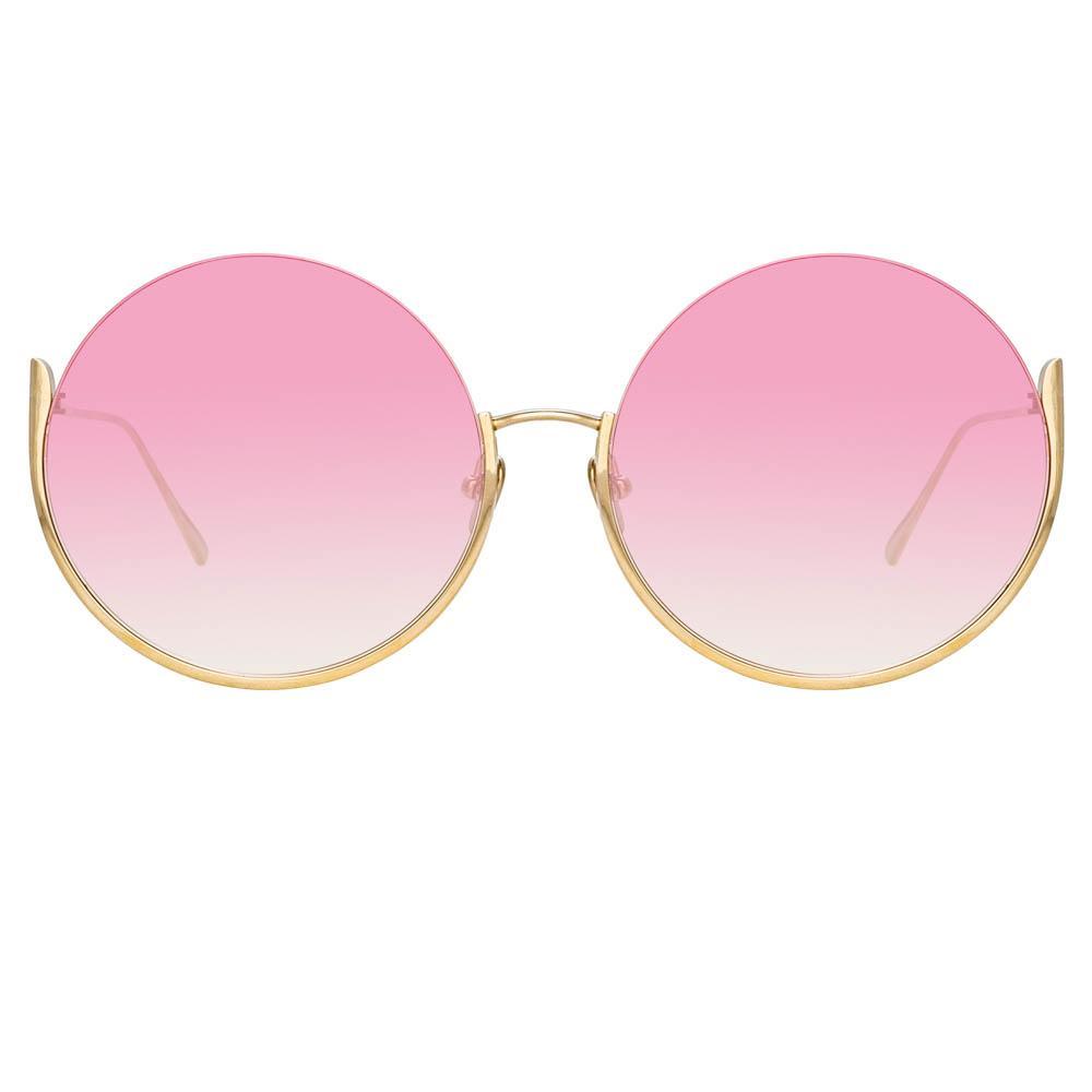 Color_LFL1006C4SUN - Olivia Round Sunglasses in Light Gold