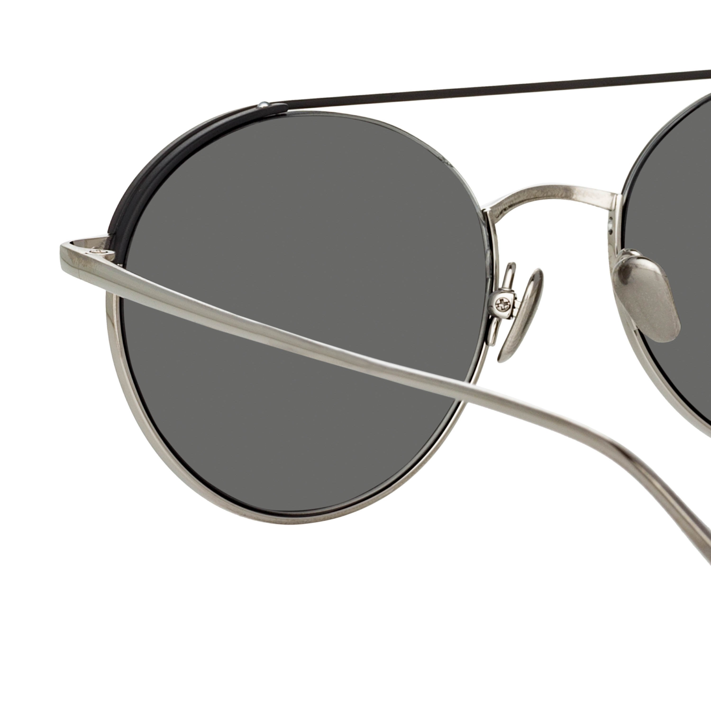 Color_LFL1031C3SUN - Dustin Round Sunglasses in Black and White Gold