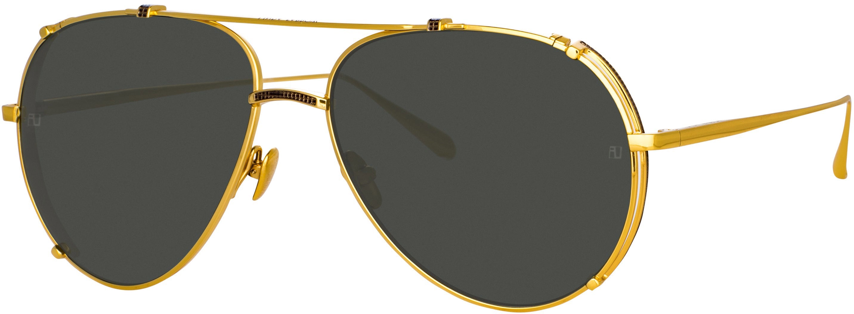 Color_LFL1039C9SUN - Newman Aviator Sunglasses in Yellow Gold