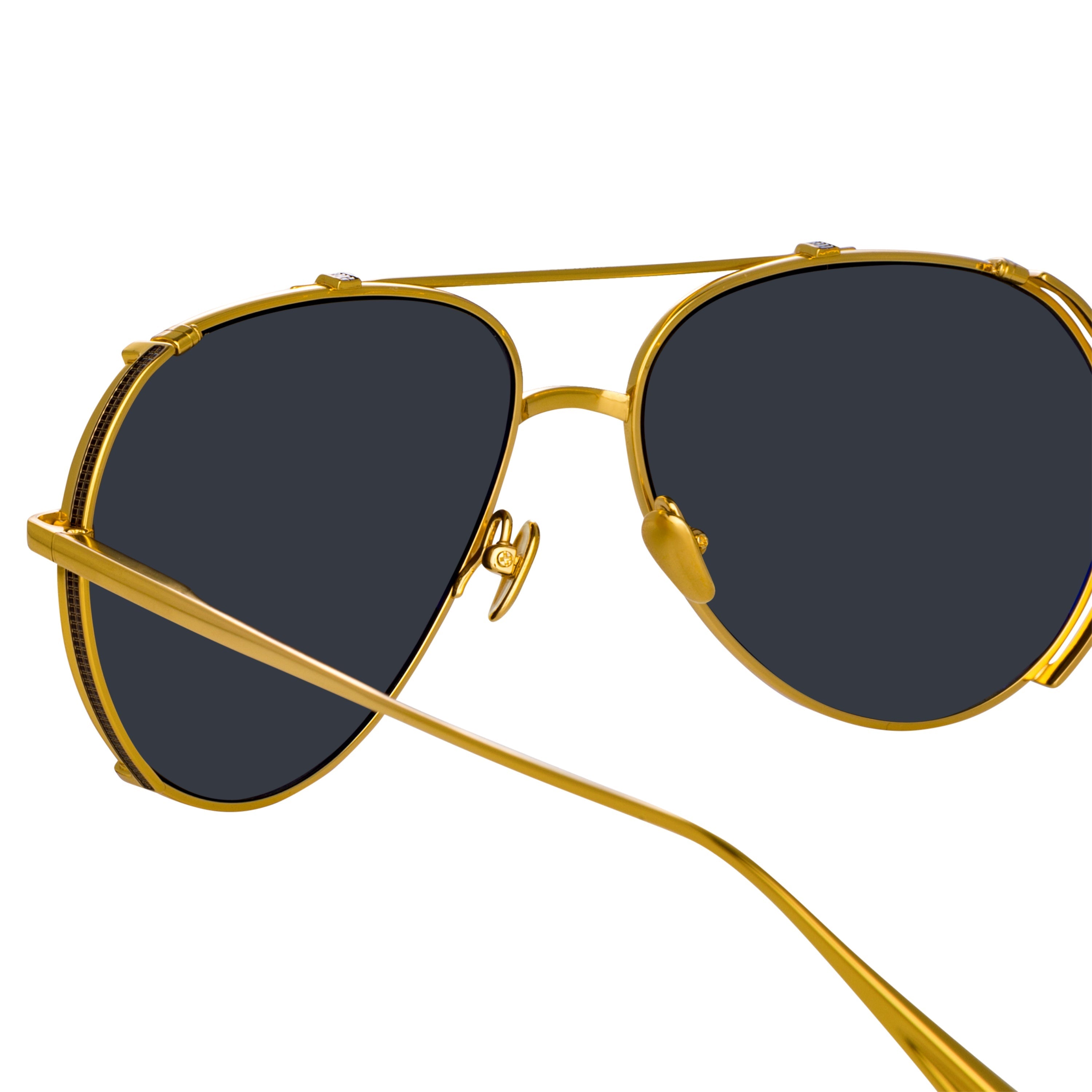 Color_LFL1039C9SUN - Newman Aviator Sunglasses in Yellow Gold