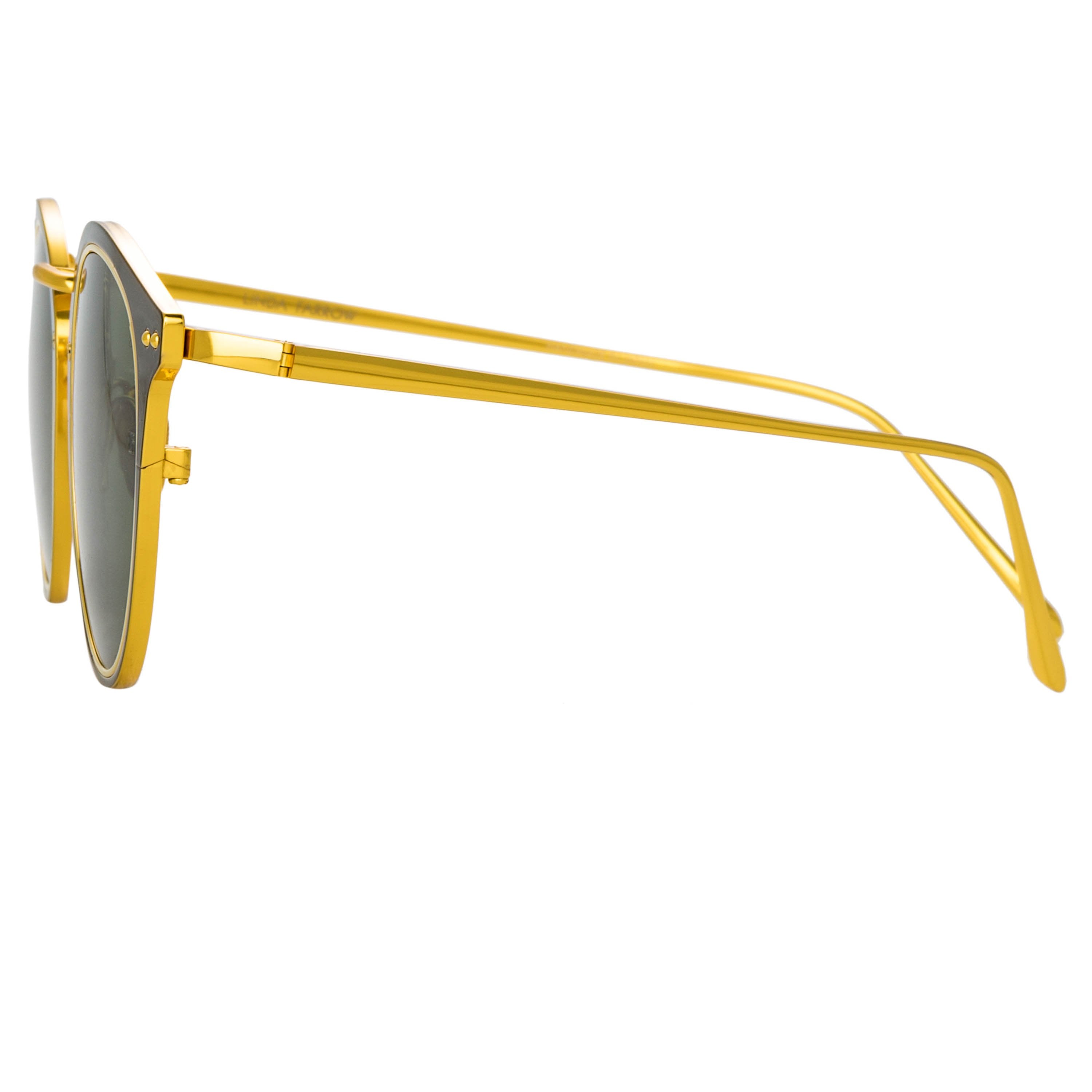 Color_LFL1051C1SUN - Cooper Oval Sunglasses in Yellow Gold and Green