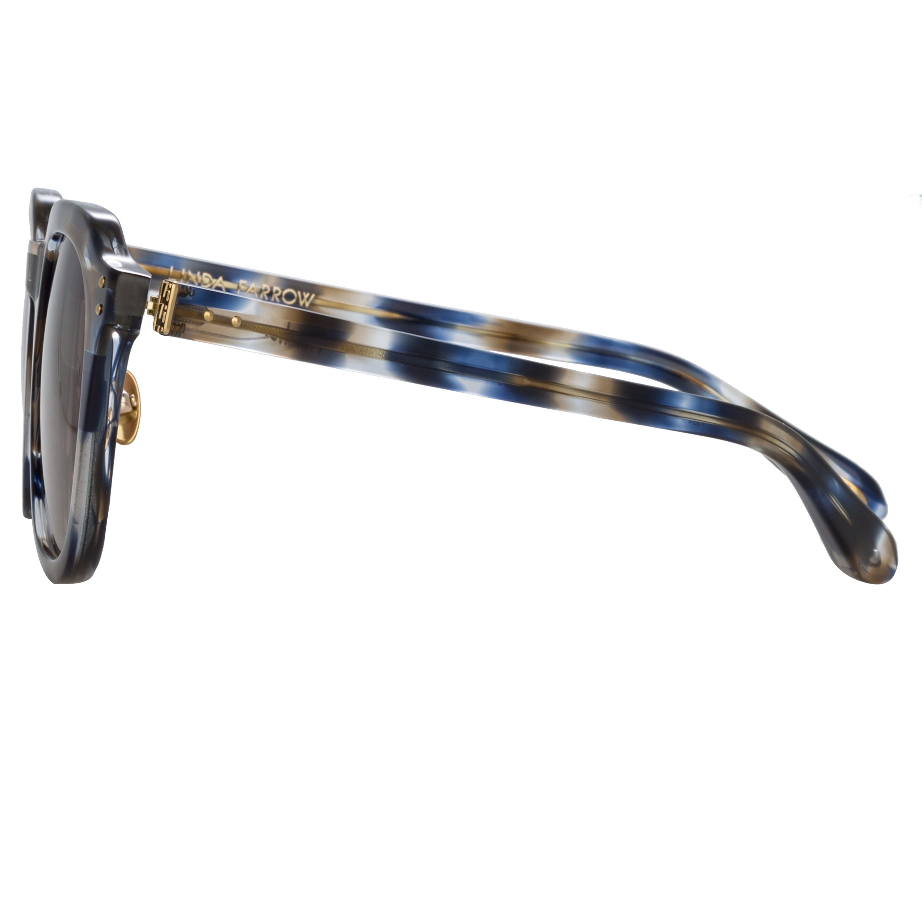 Color_LFL1103C8SUN - Fletcher Angular Sunglasses in Blue Tortoiseshell