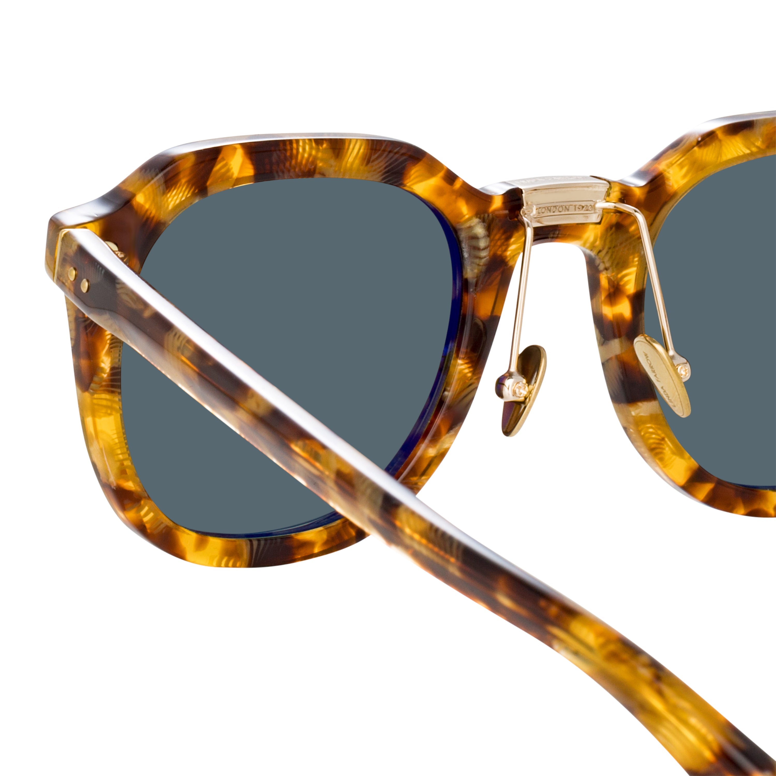 Color_LFL1103C9SUN - Fletcher Angular Sunglasses in Tobacco Tortoiseshell and Green