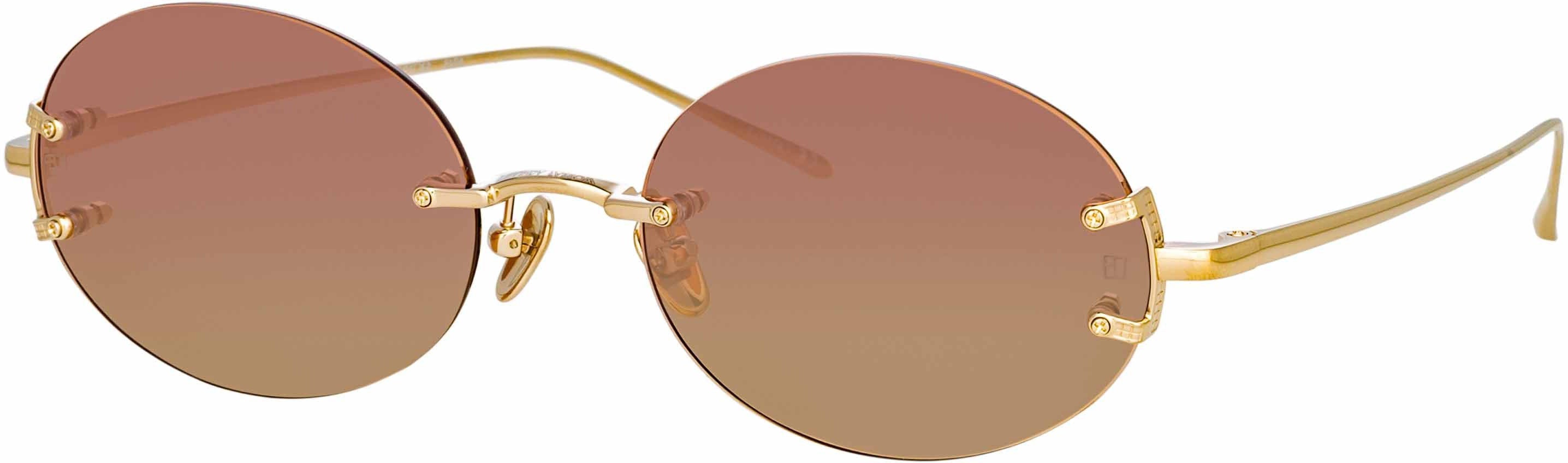 Color_LFL1130C3SUN - Knight Oval Sunglasses in Light Gold