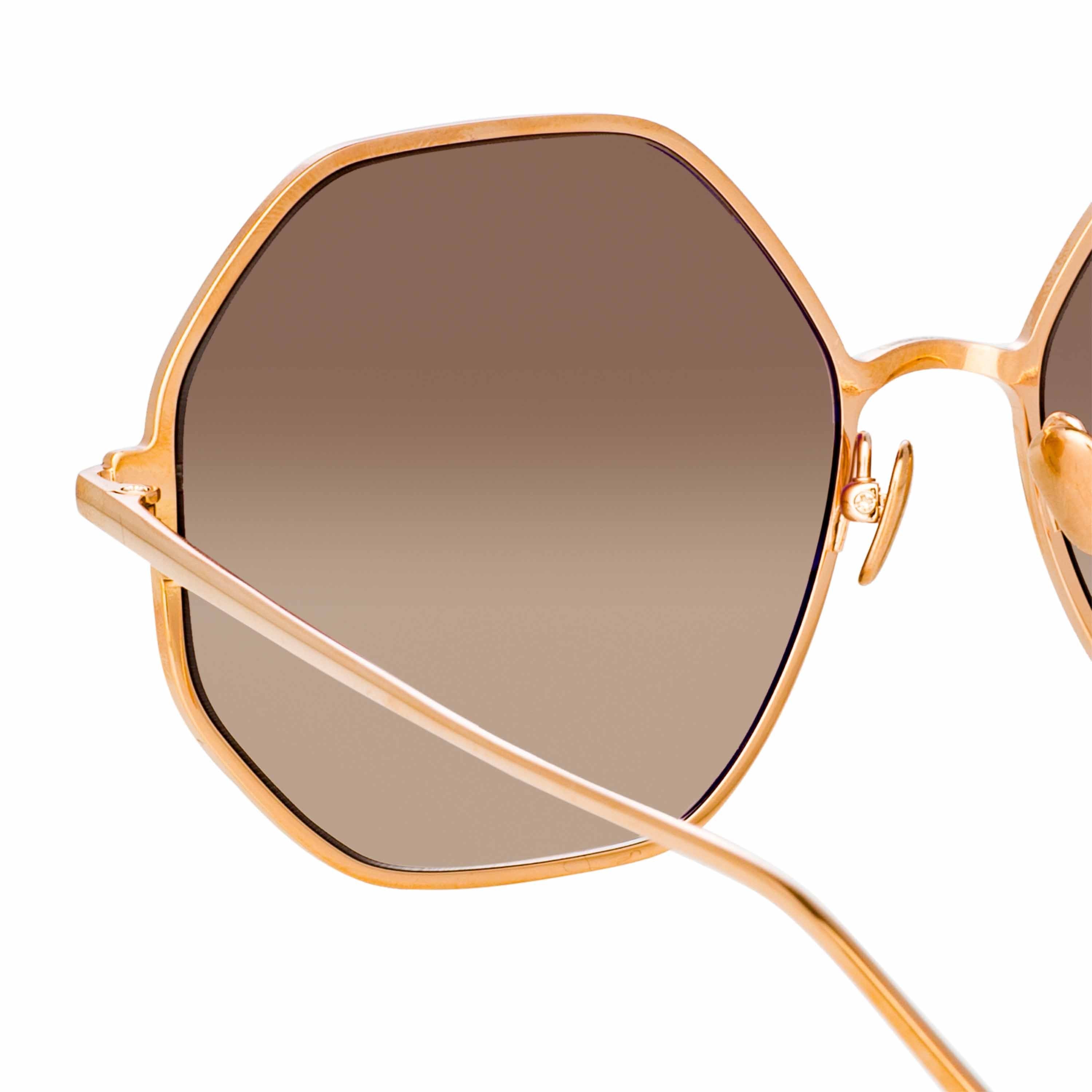 Color_LFL1148C3SUN - Leif Oversized Sunglasses in Rose Gold and Brown