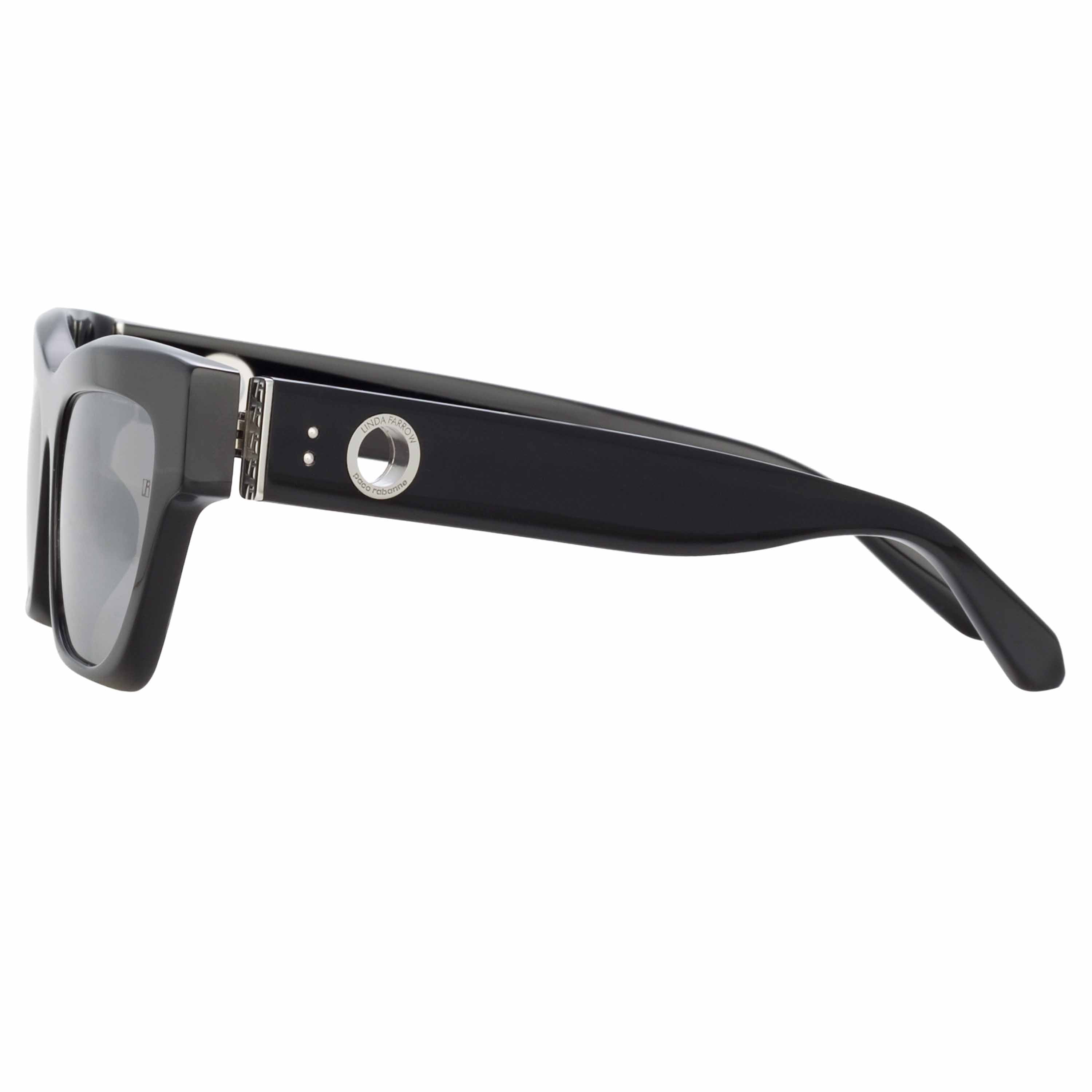 Color_LFL1180C6SUN - Paco Rabanne Moe Cat Eye Sunglasses in Black and Silver
