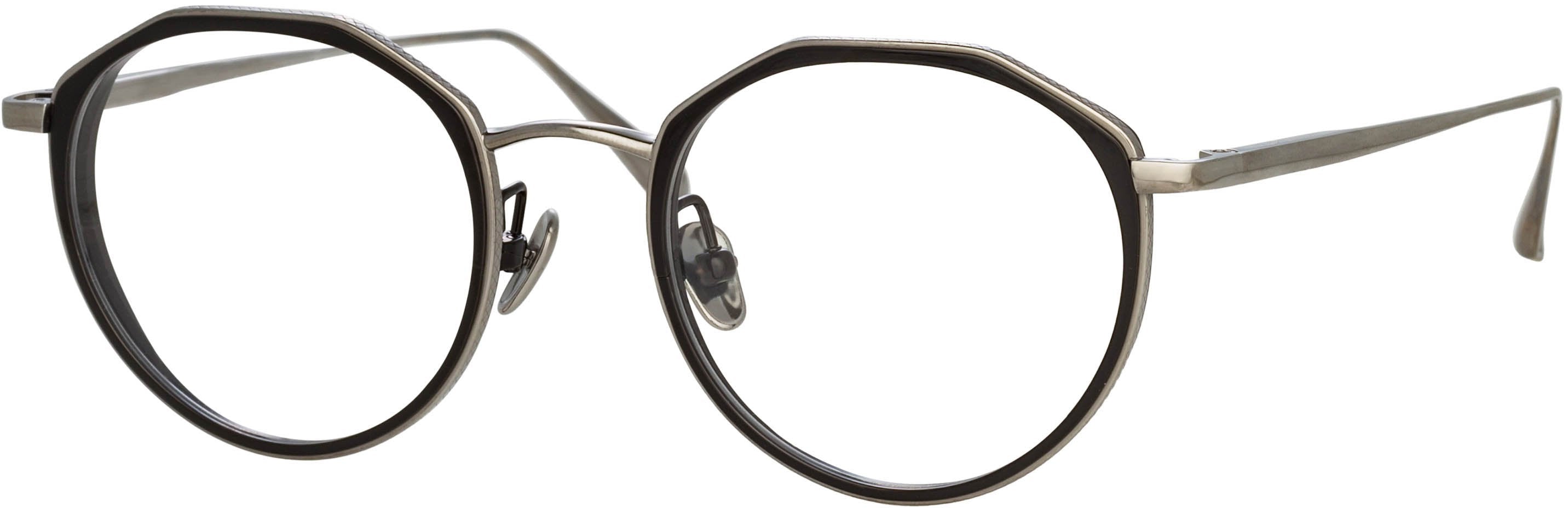 Color_LFL1225C2OPT - Cesar Angular Optical Frame in White Gold and Black