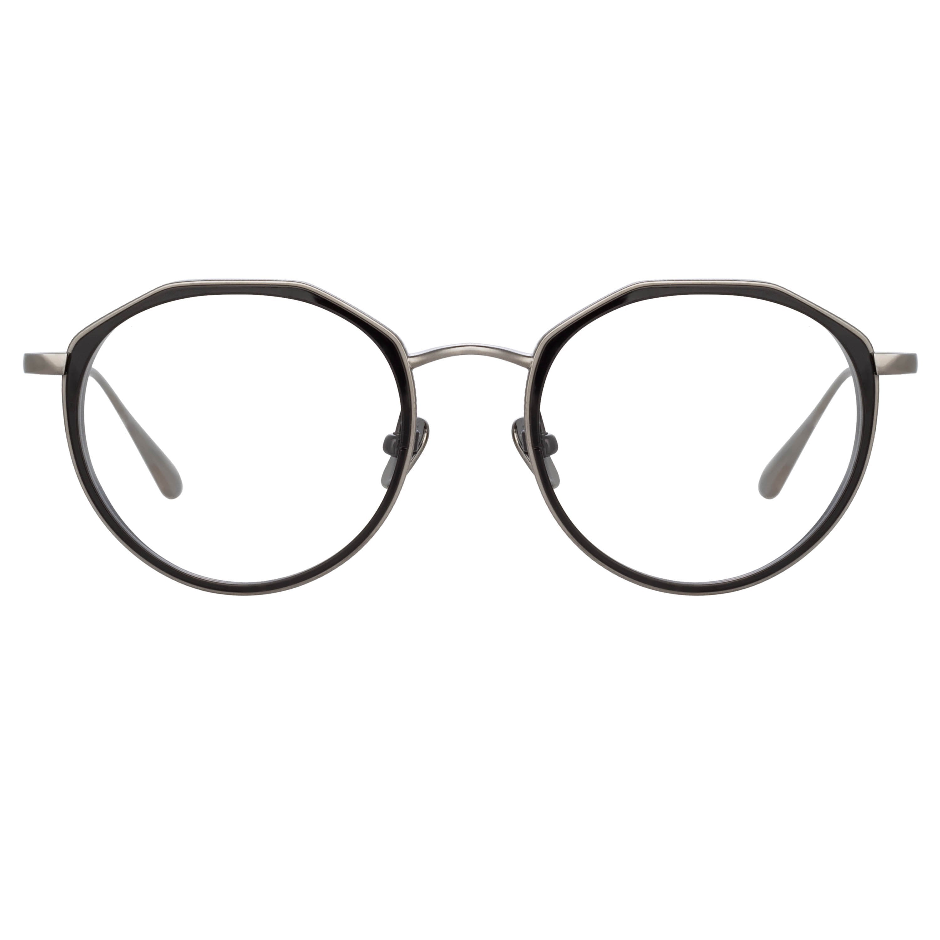 Color_LFL1225C2OPT - Cesar Angular Optical Frame in White Gold and Black