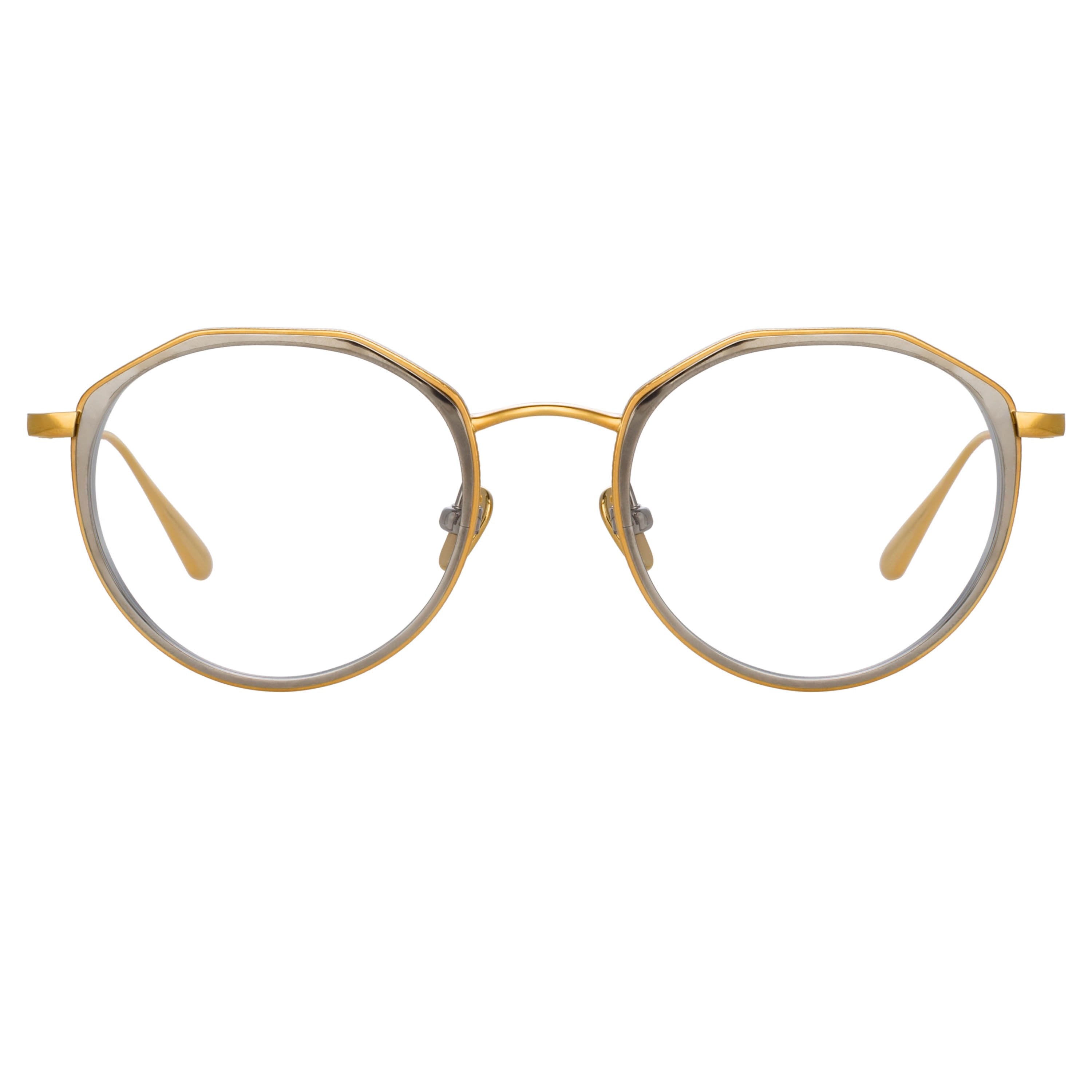 Color_LFL1225C4OPT - Cesar Angular Optical Frame in Yellow Gold and White Gold