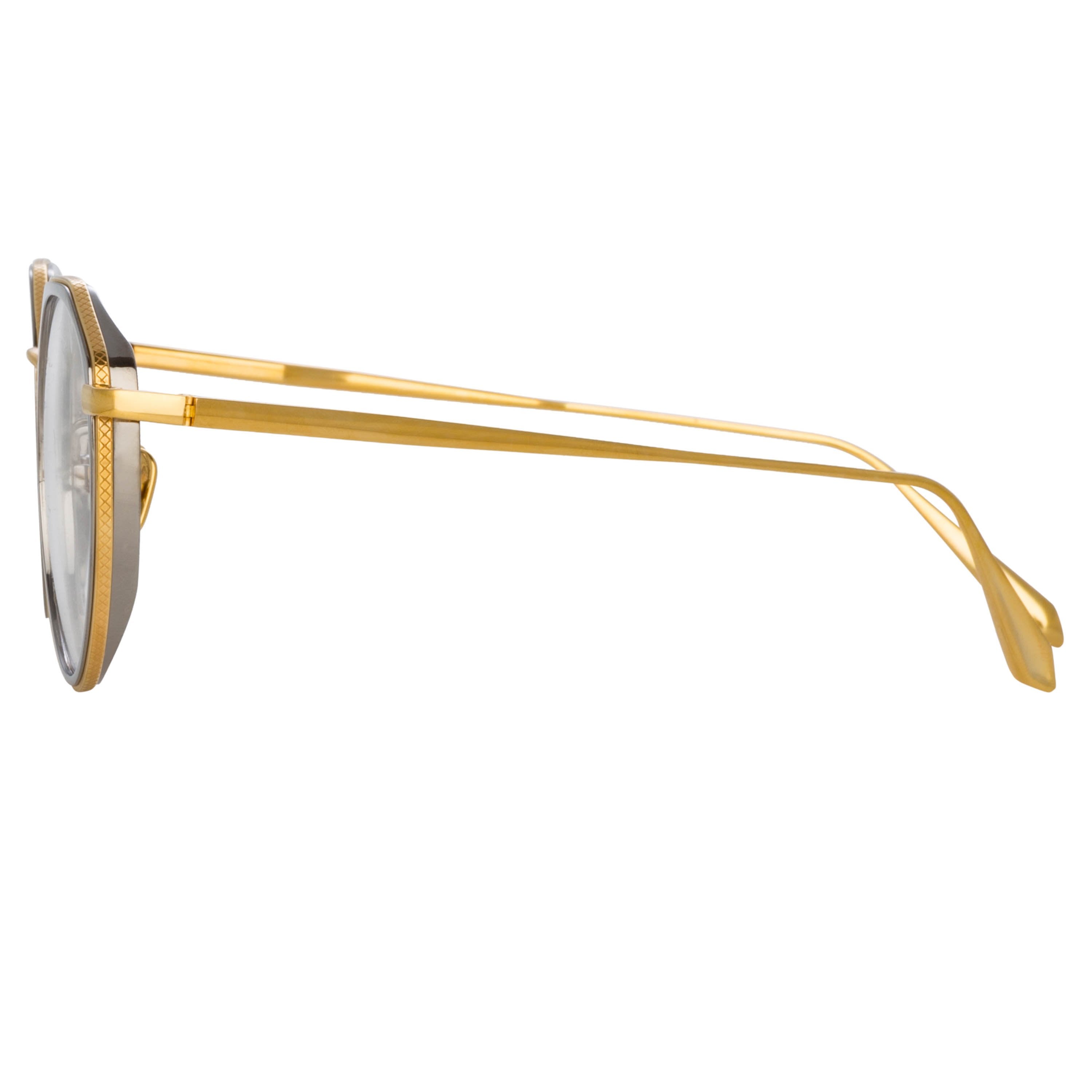 Color_LFL1225C4OPT - Cesar Angular Optical Frame in Yellow Gold and White Gold