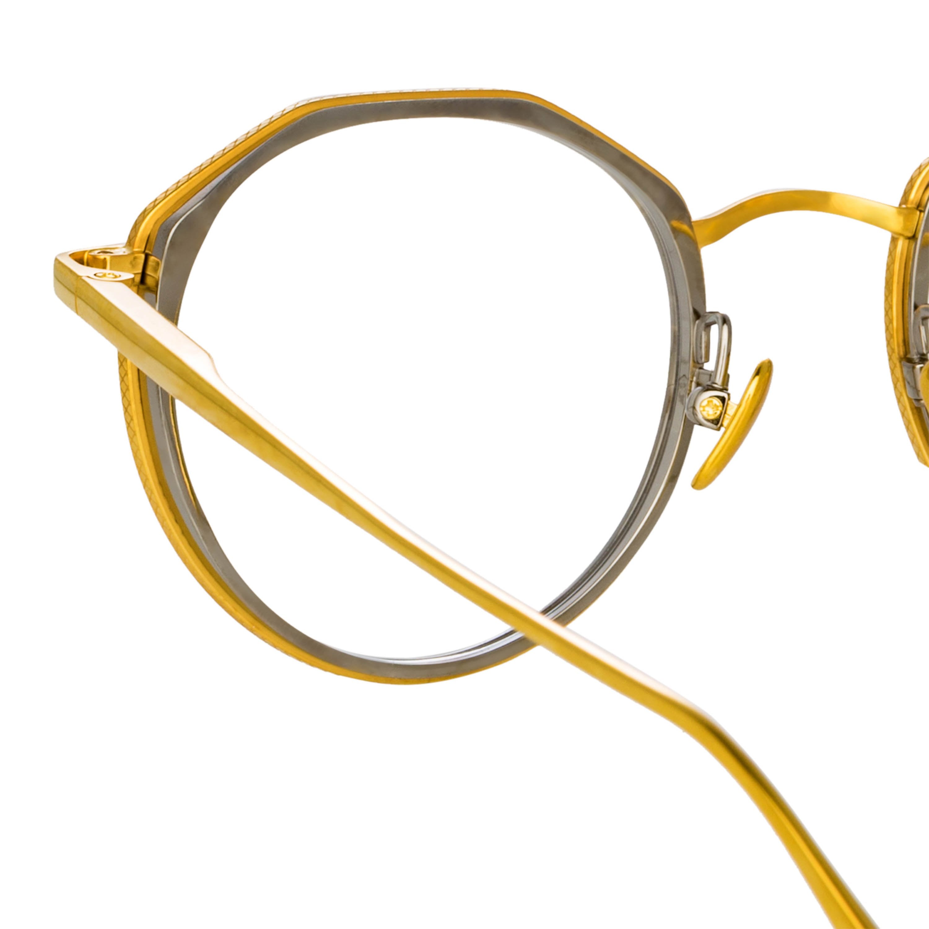 Color_LFL1225C4OPT - Cesar Angular Optical Frame in Yellow Gold and White Gold