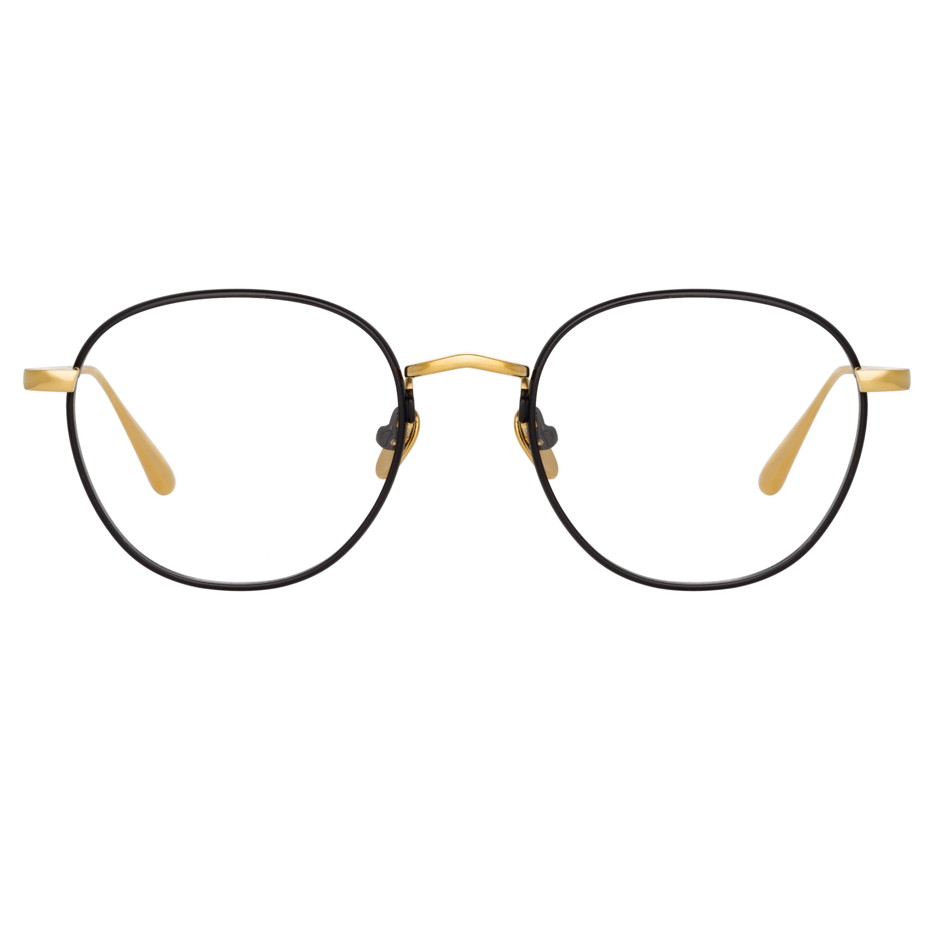 Color_LFL1233C1OPT - Jules Oval Optical Frame in Yellow Gold and Black