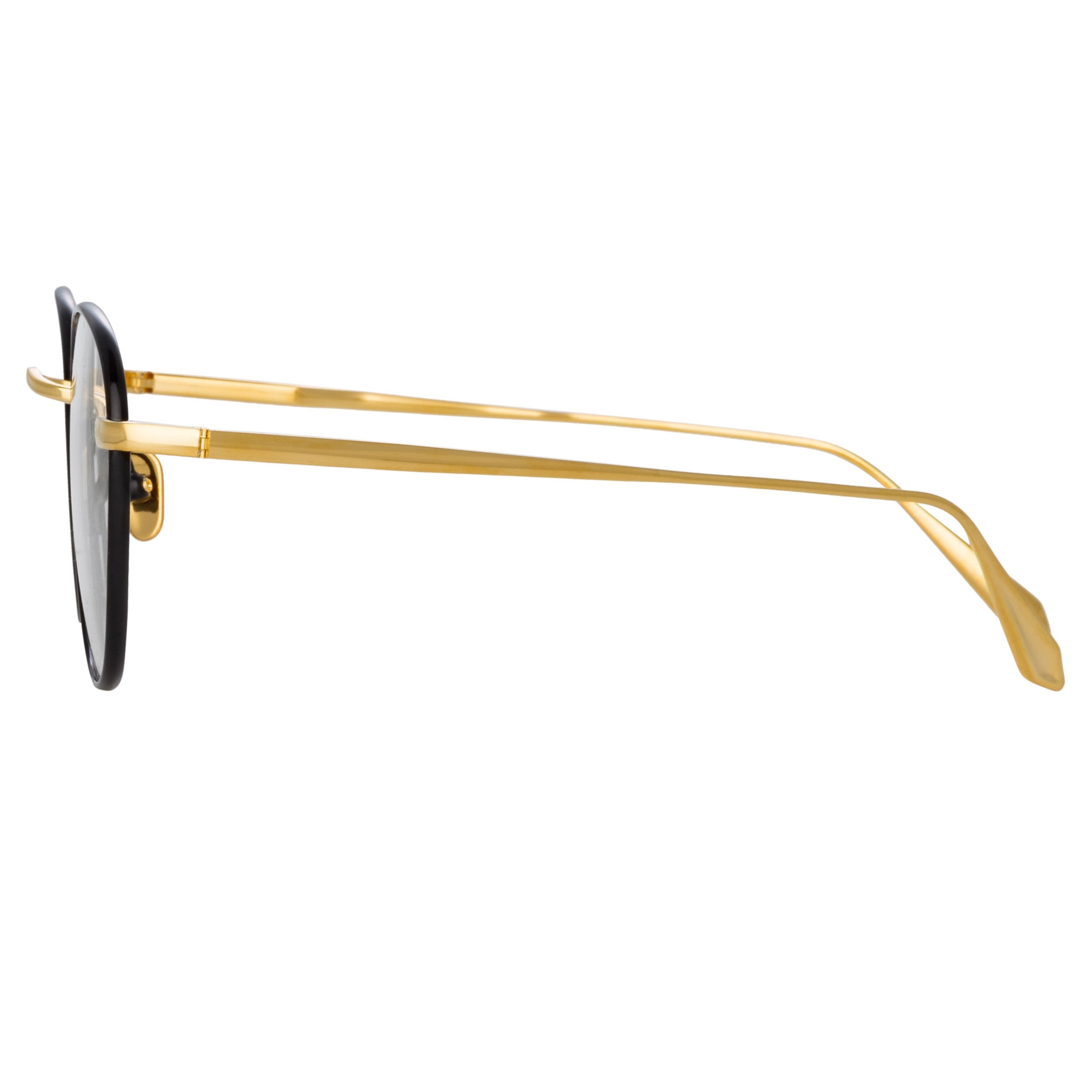 Color_LFL1233C1OPT - Jules Oval Optical Frame in Yellow Gold and Black