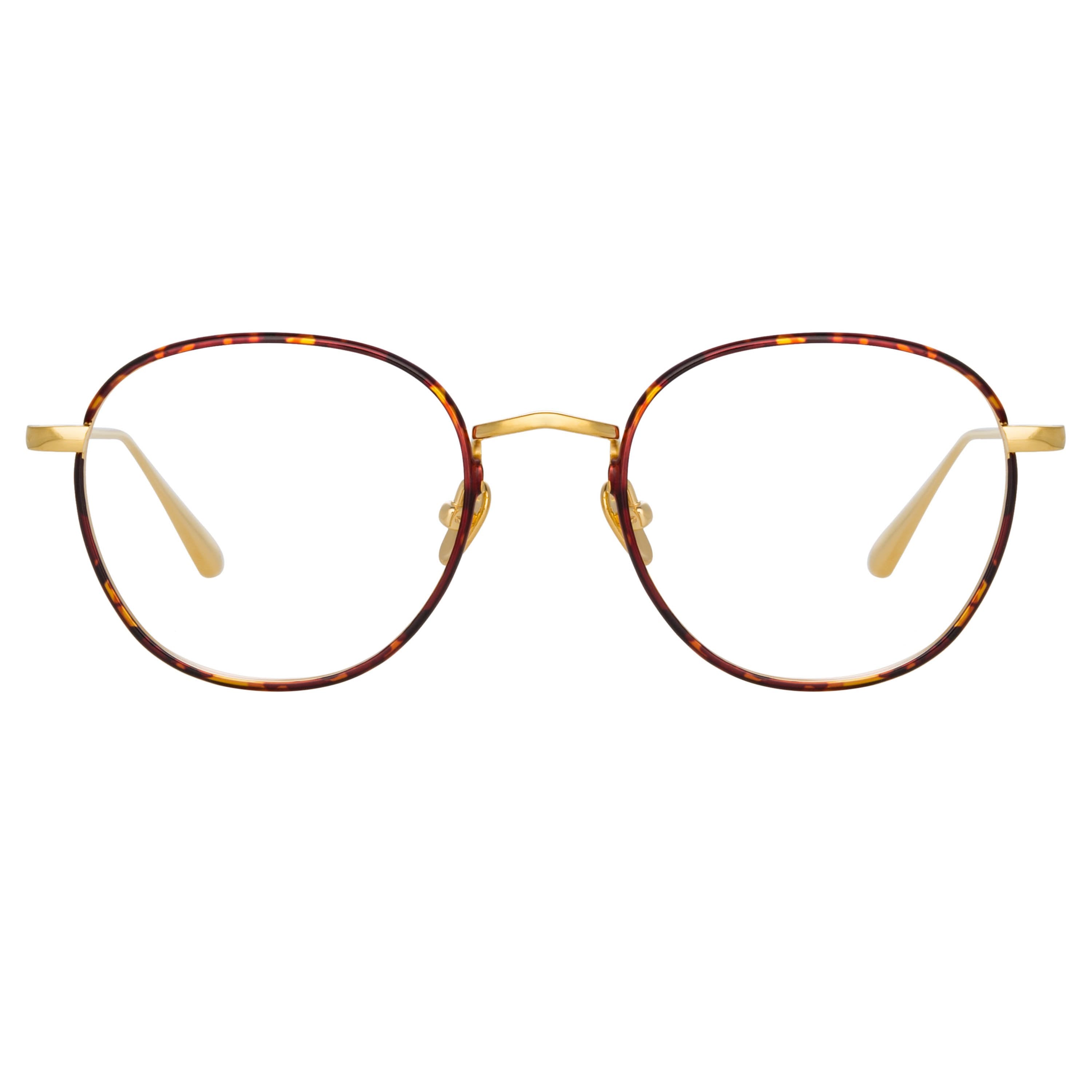 Color_LFL1233C3OPT - Jules Oval Optical Frame in Yellow Gold and Tortoiseshell