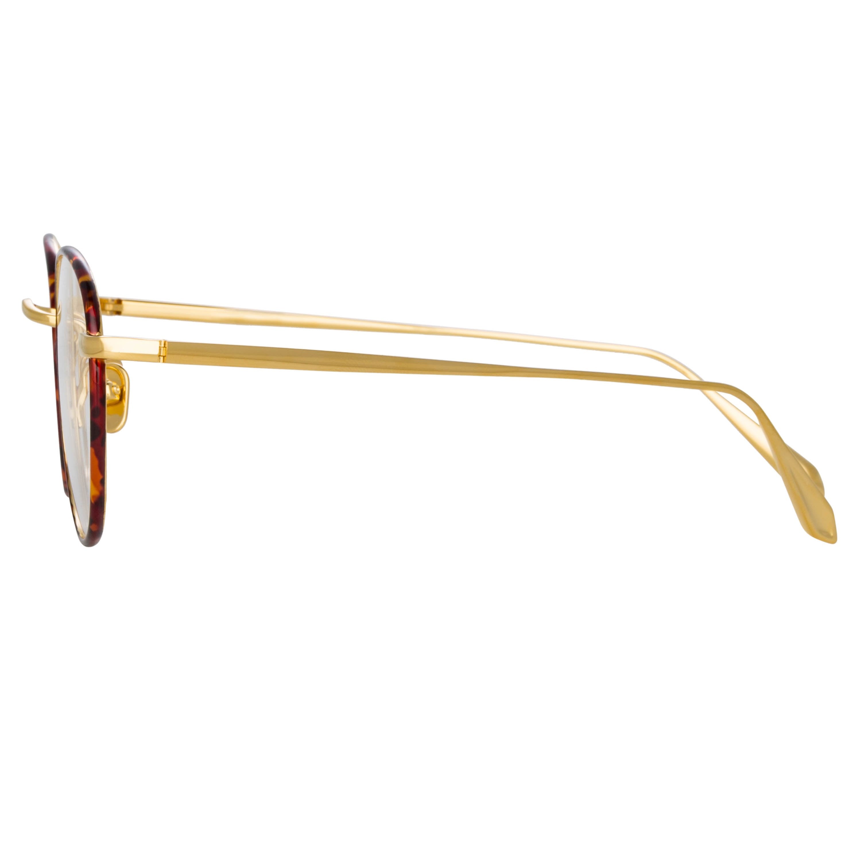 Color_LFL1233C3OPT - Jules Oval Optical Frame in Yellow Gold and Tortoiseshell