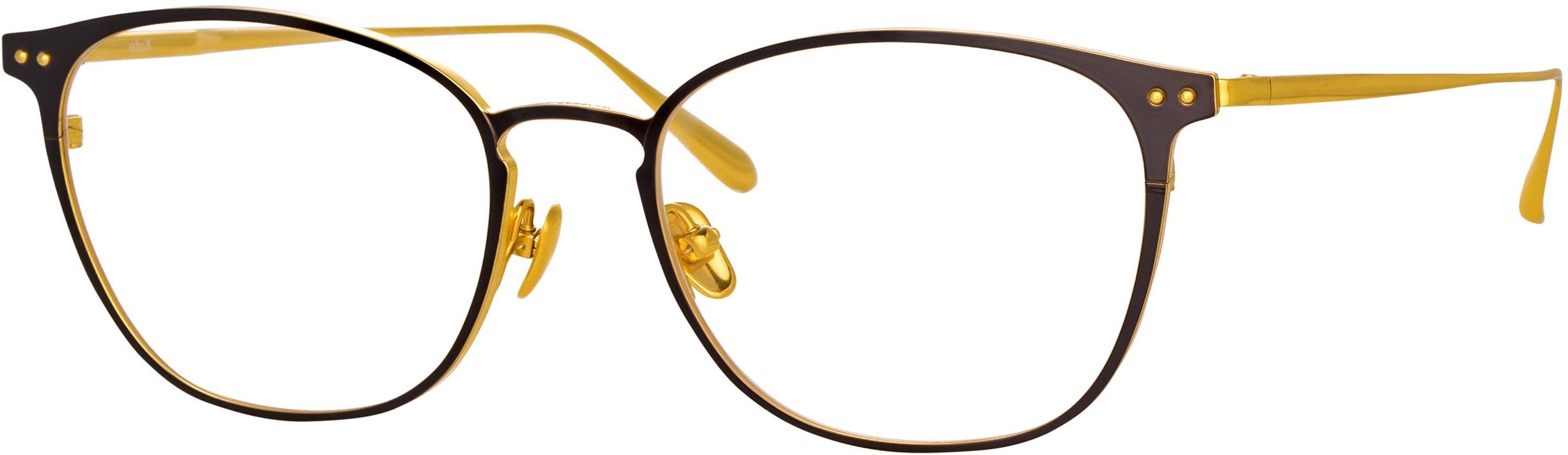 Color_LFL1235C1OPT - Xate Rectangular Optical Frame in Black and Yellow Gold