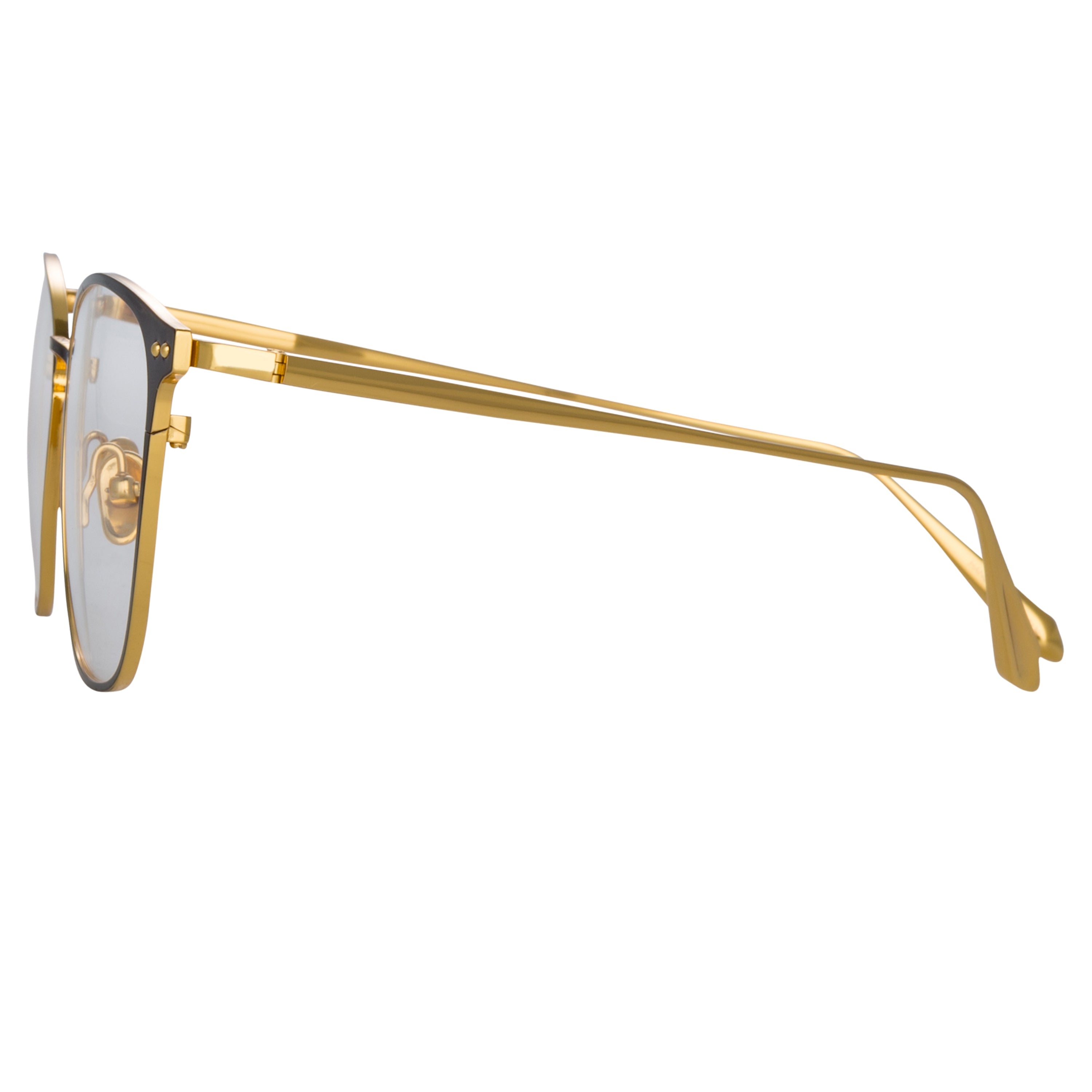 Color_LFL1235C1OPT - Xate Rectangular Optical Frame in Black and Yellow Gold