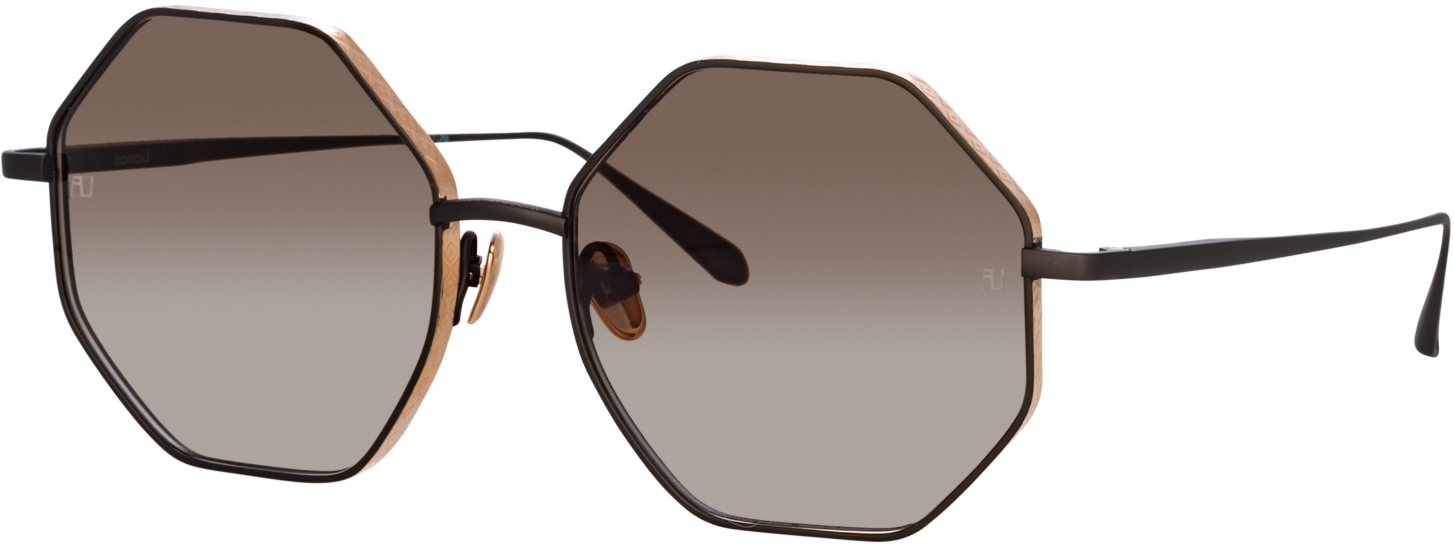 Color_LFL1253C1SUN - Lianas Hexagon Sunglasses in Black