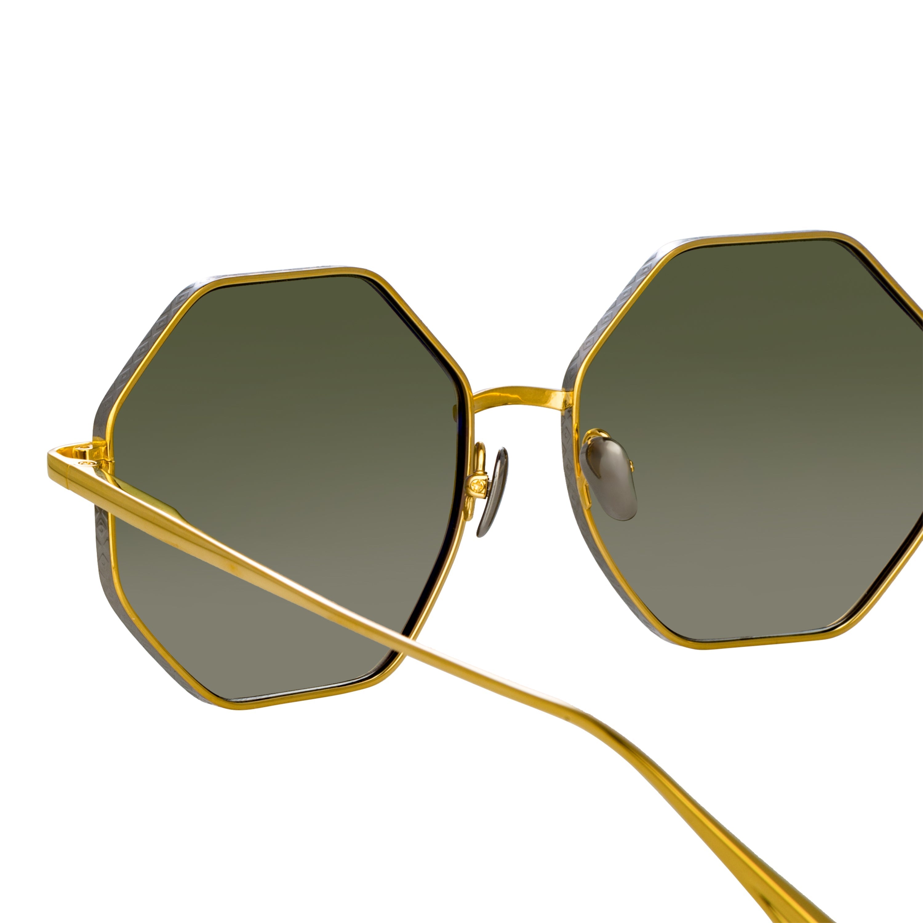 Color_LFL1253C2SUN - Lianas Hexagon Sunglasses in Yellow Gold