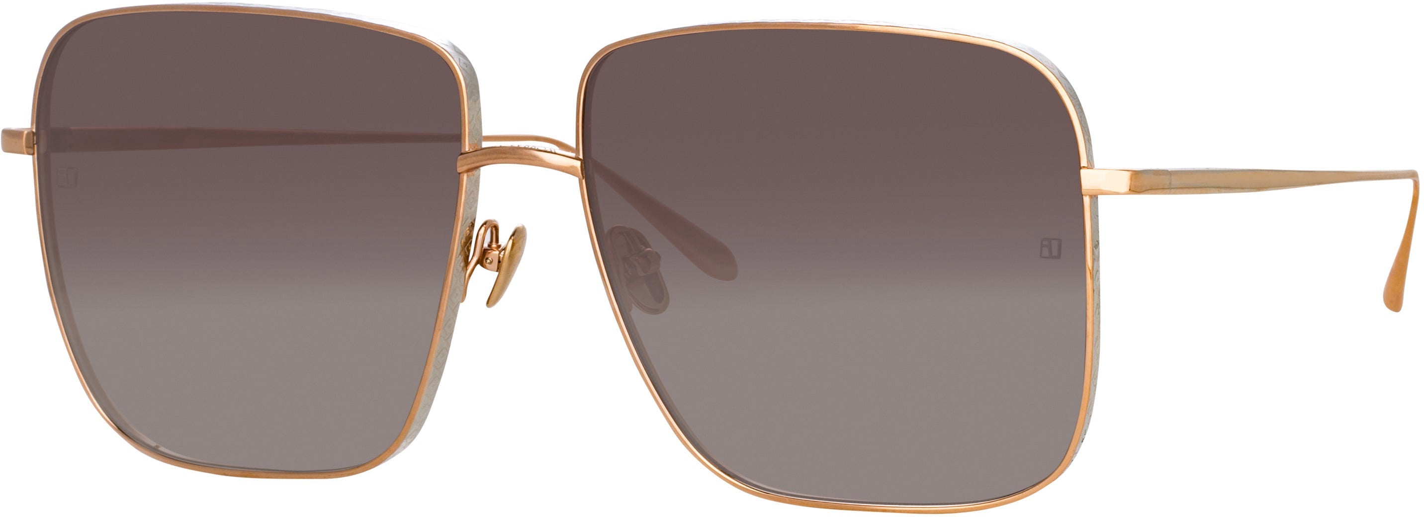 Color_LFL1254C3SUN - Andoa Squared Sunglasses in Rose Gold