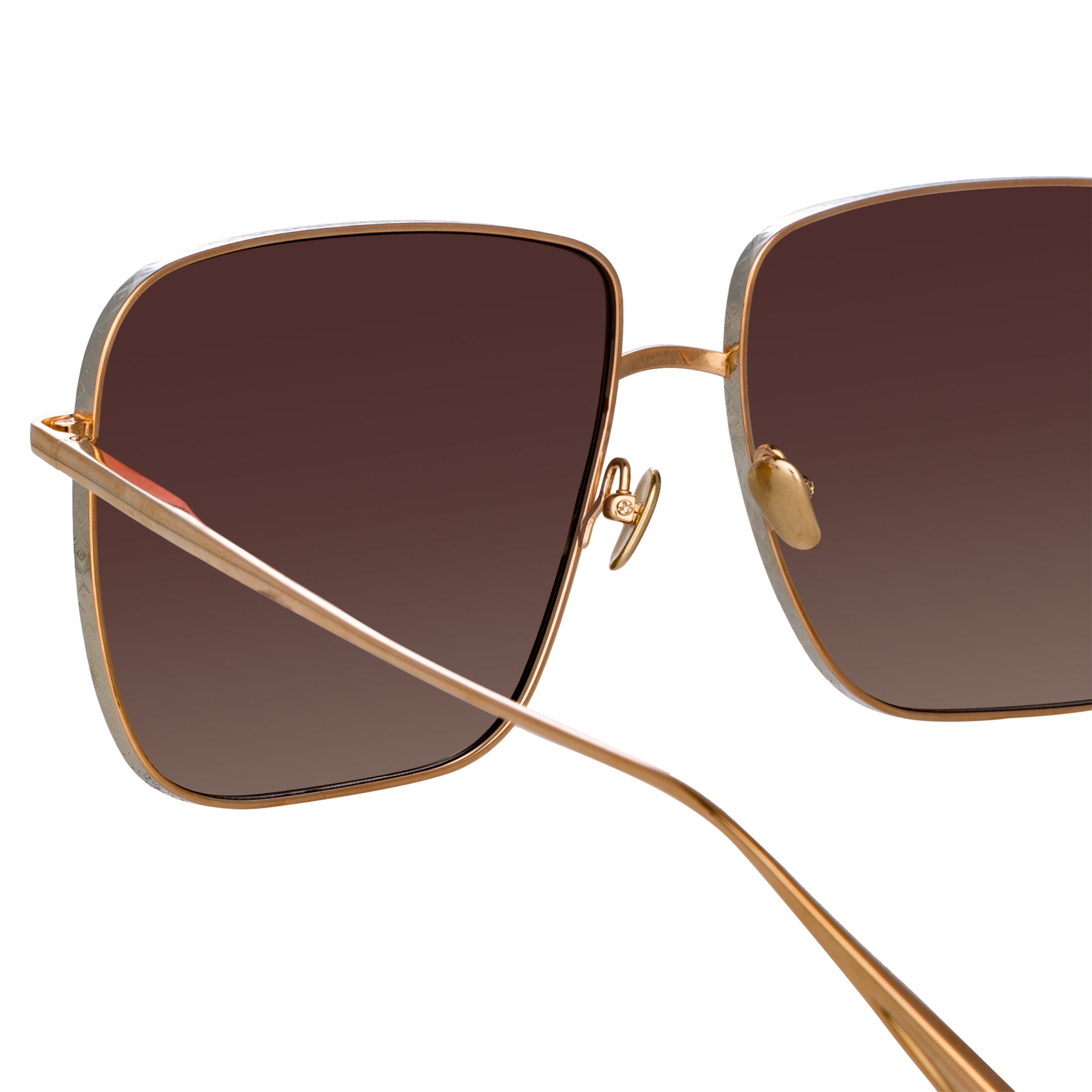 Color_LFL1254C3SUN - Andoa Squared Sunglasses in Rose Gold