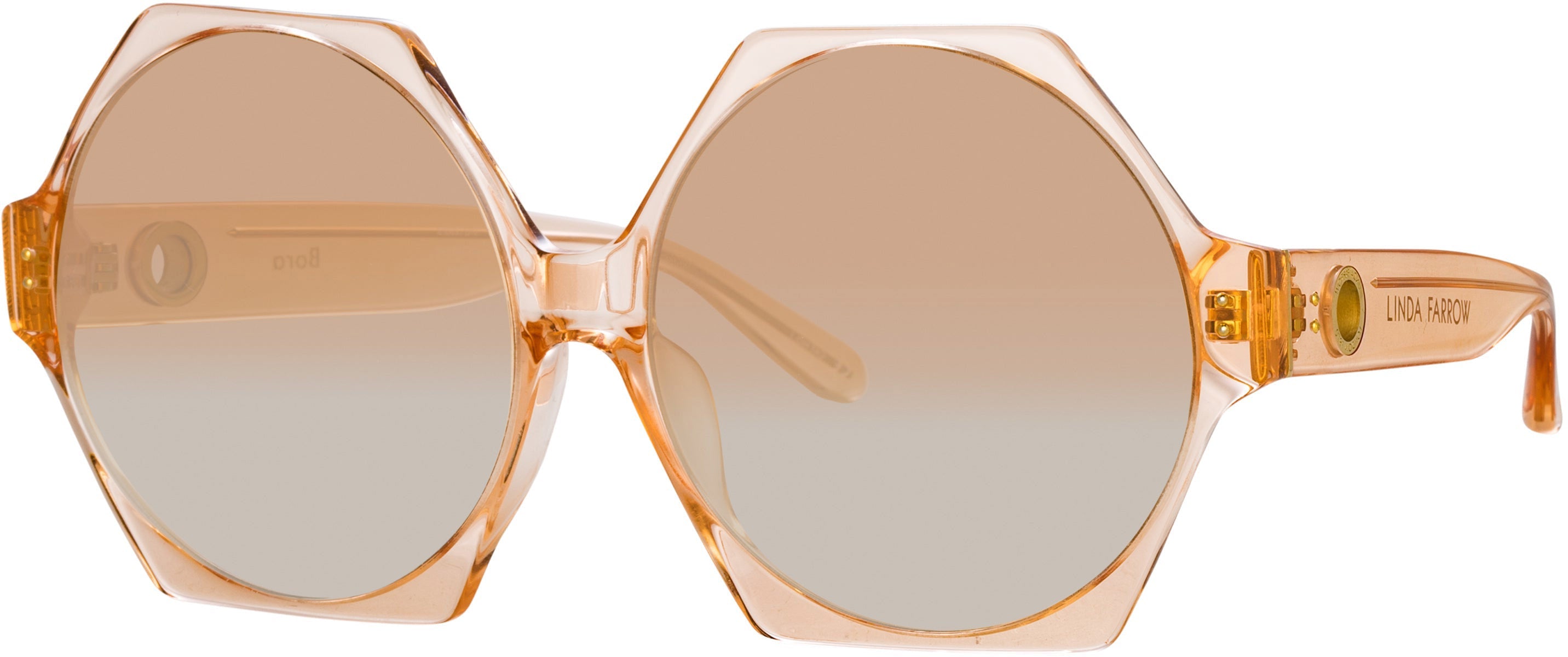 Color_LFL1260C3SUN - Bora Hexagon Sunglasses in Peach