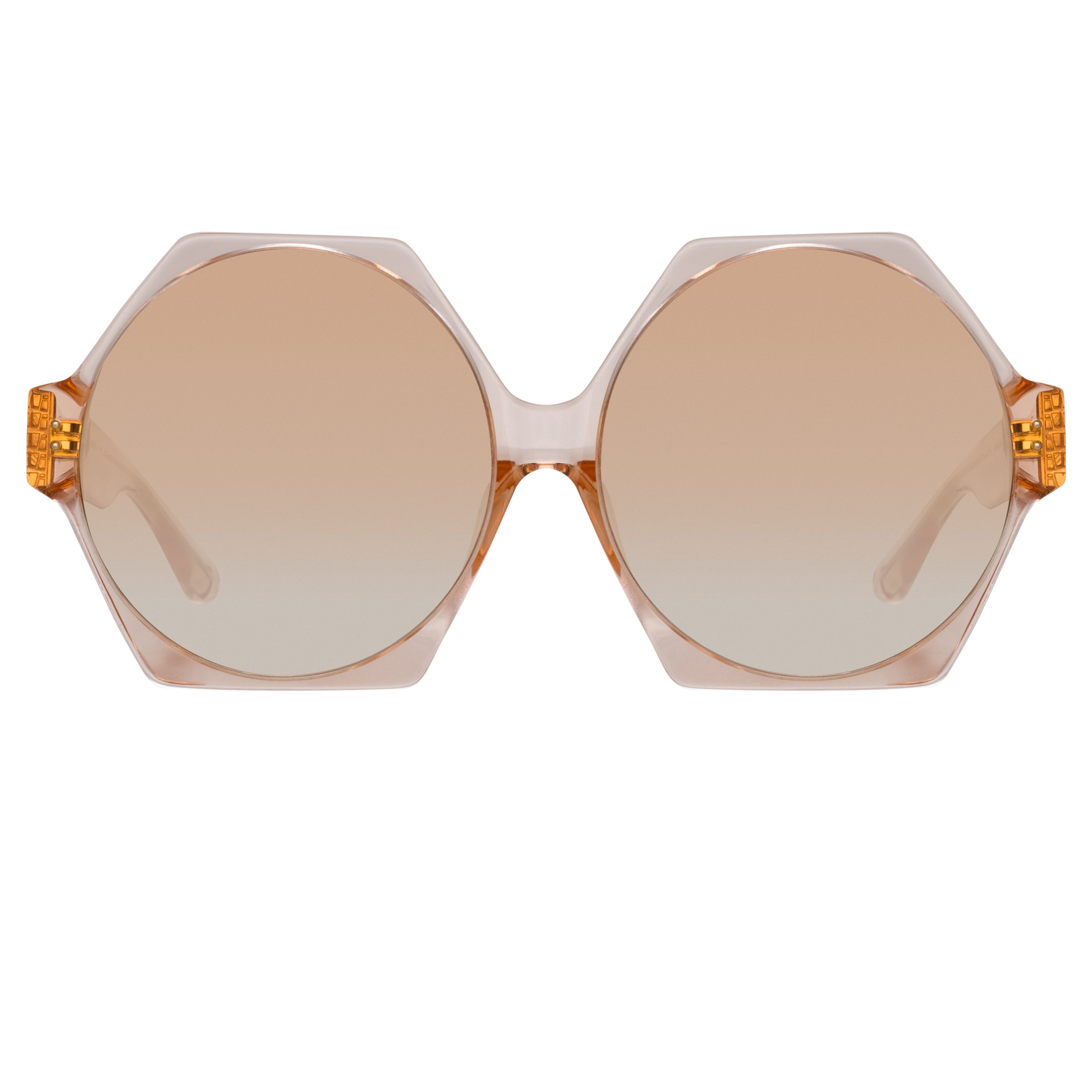 Color_LFL1260C3SUN - Bora Hexagon Sunglasses in Peach