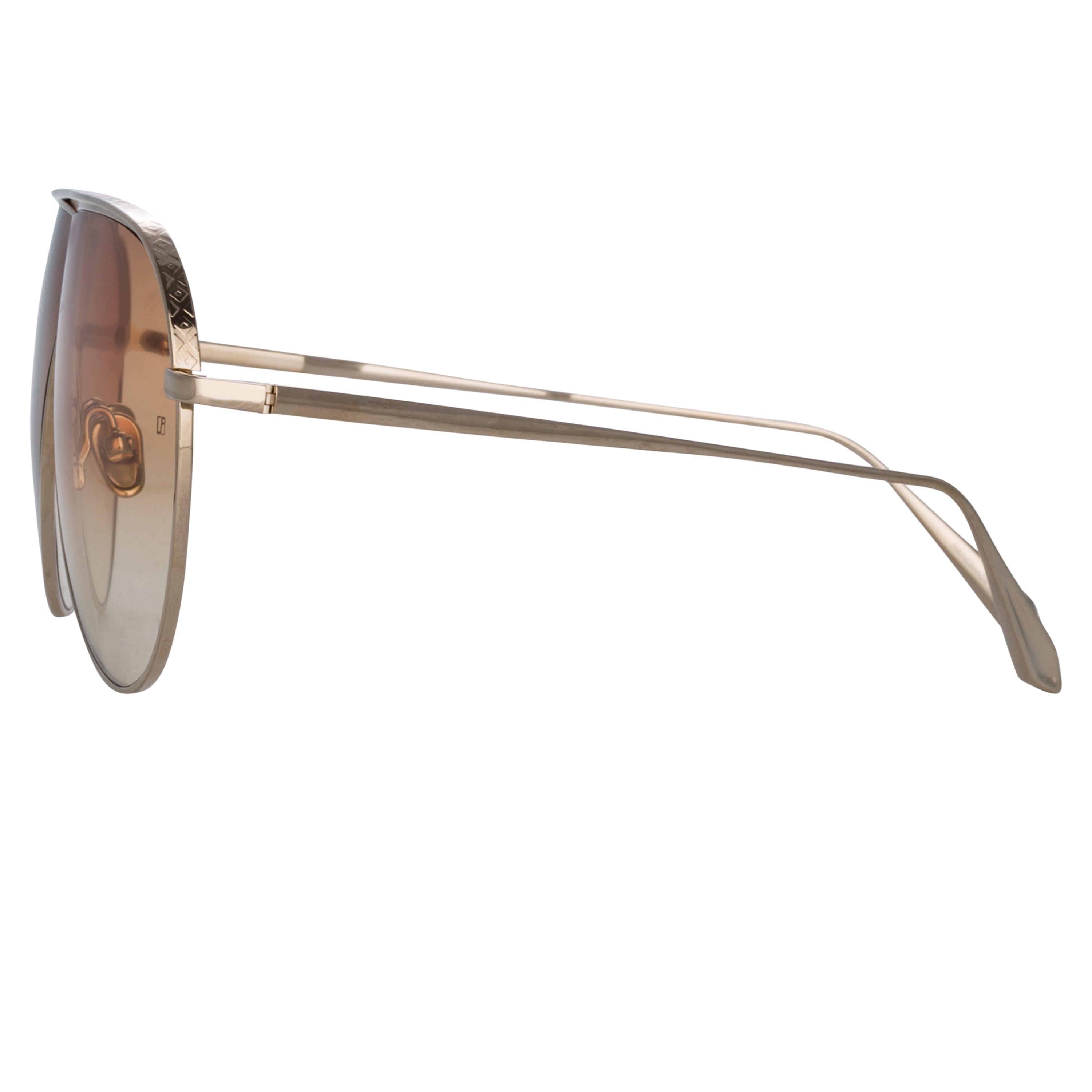 Color_LFL1263C3SUN - Hura Aviator Sunglasses in Light Gold