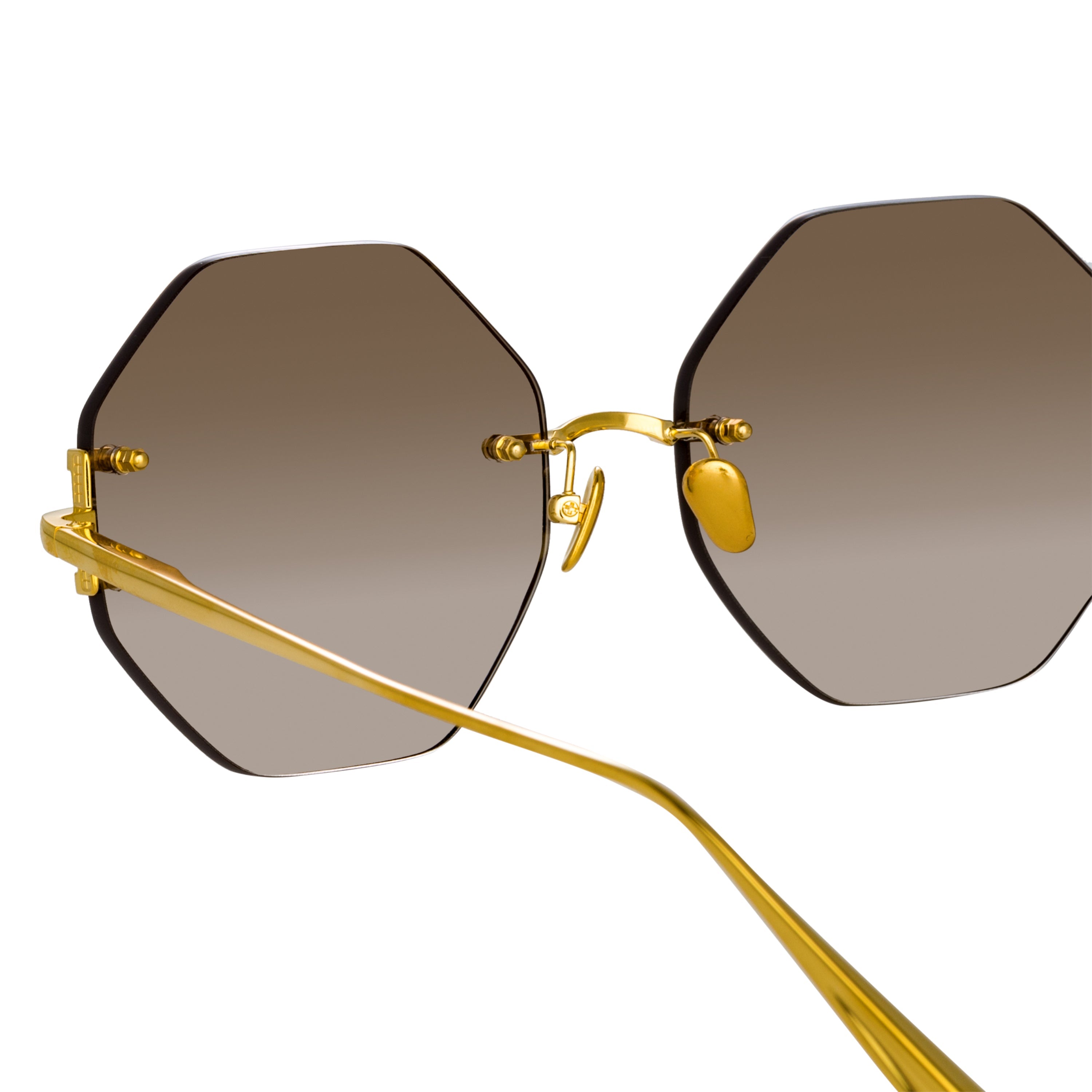 Color_LFL1267C1SUN - Arua Hexagon Sunglasses in Yellow Gold