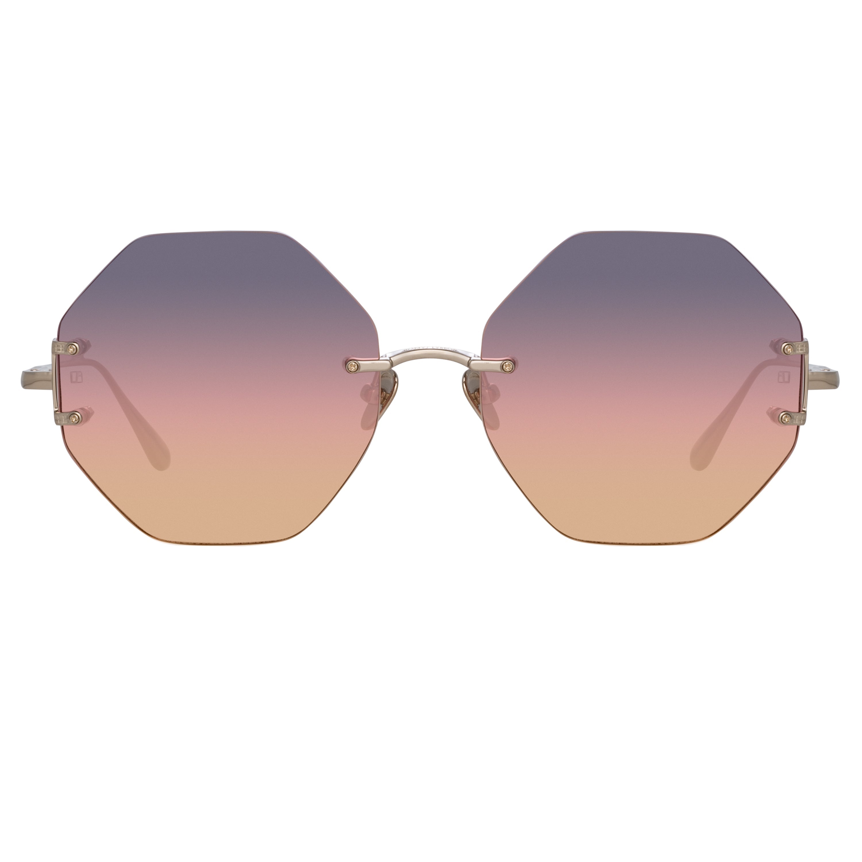 Color_LFL1267C2SUN - Arua Hexagon Sunglasses in Light Gold