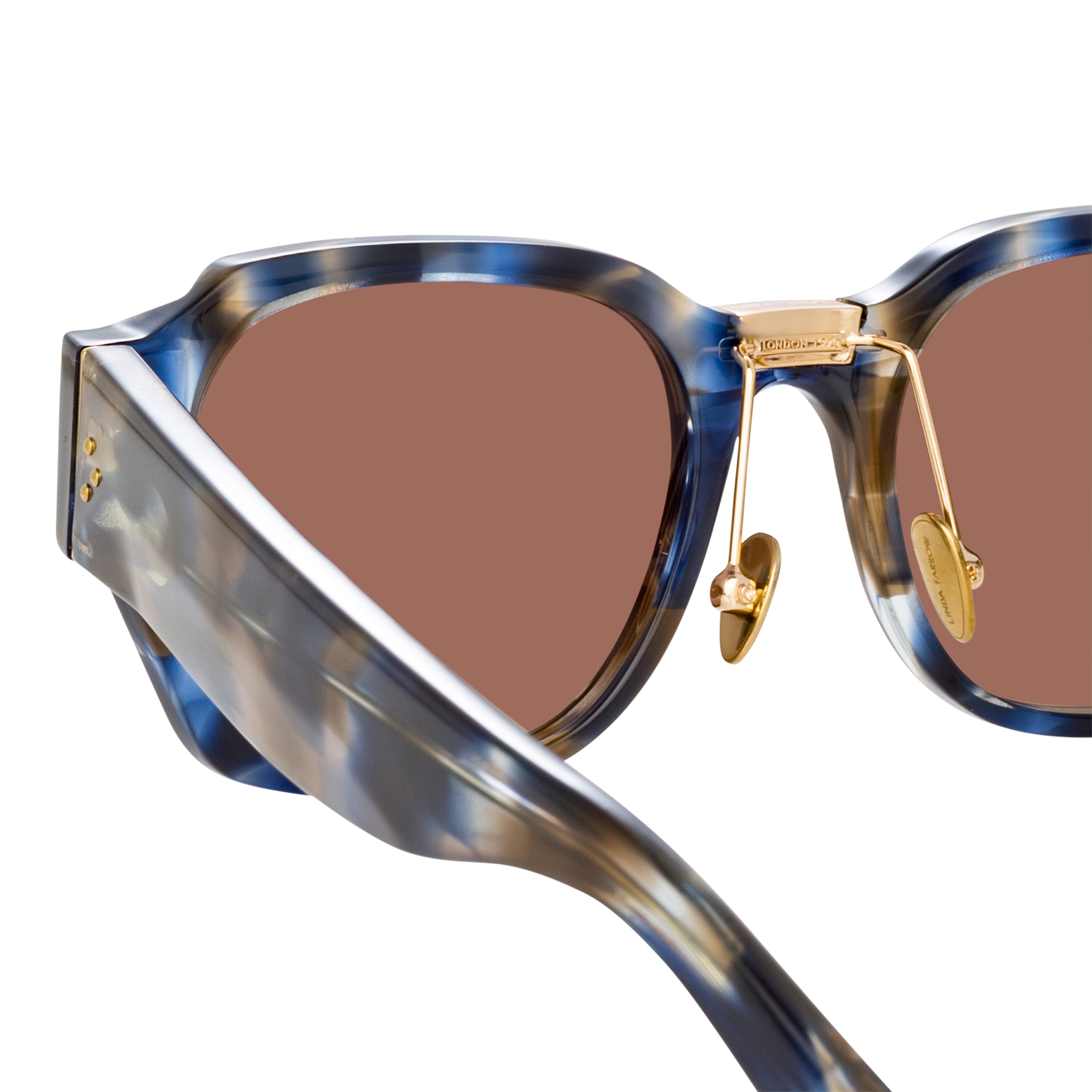 Color_LFL1270C3SUN - Ramon Rectangular Sunglasses in Blue Tortoiseshell