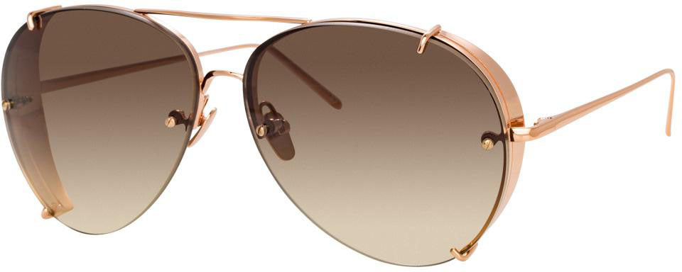 Color_LFL729C7SUN - Linda Farrow Peggy C7 Aviator Sunglasses