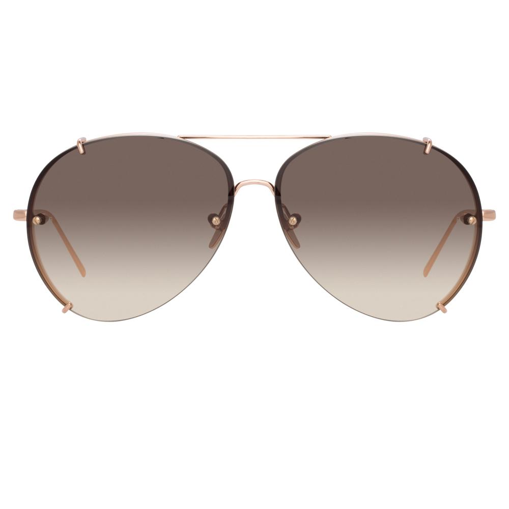 Color_LFL729C7SUN - Linda Farrow Peggy C7 Aviator Sunglasses