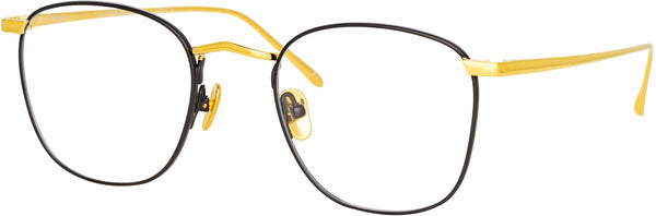 Color_LFLC479C18OPT - The Simon | Square Optical Frame in Yellow Gold and Black (C18)