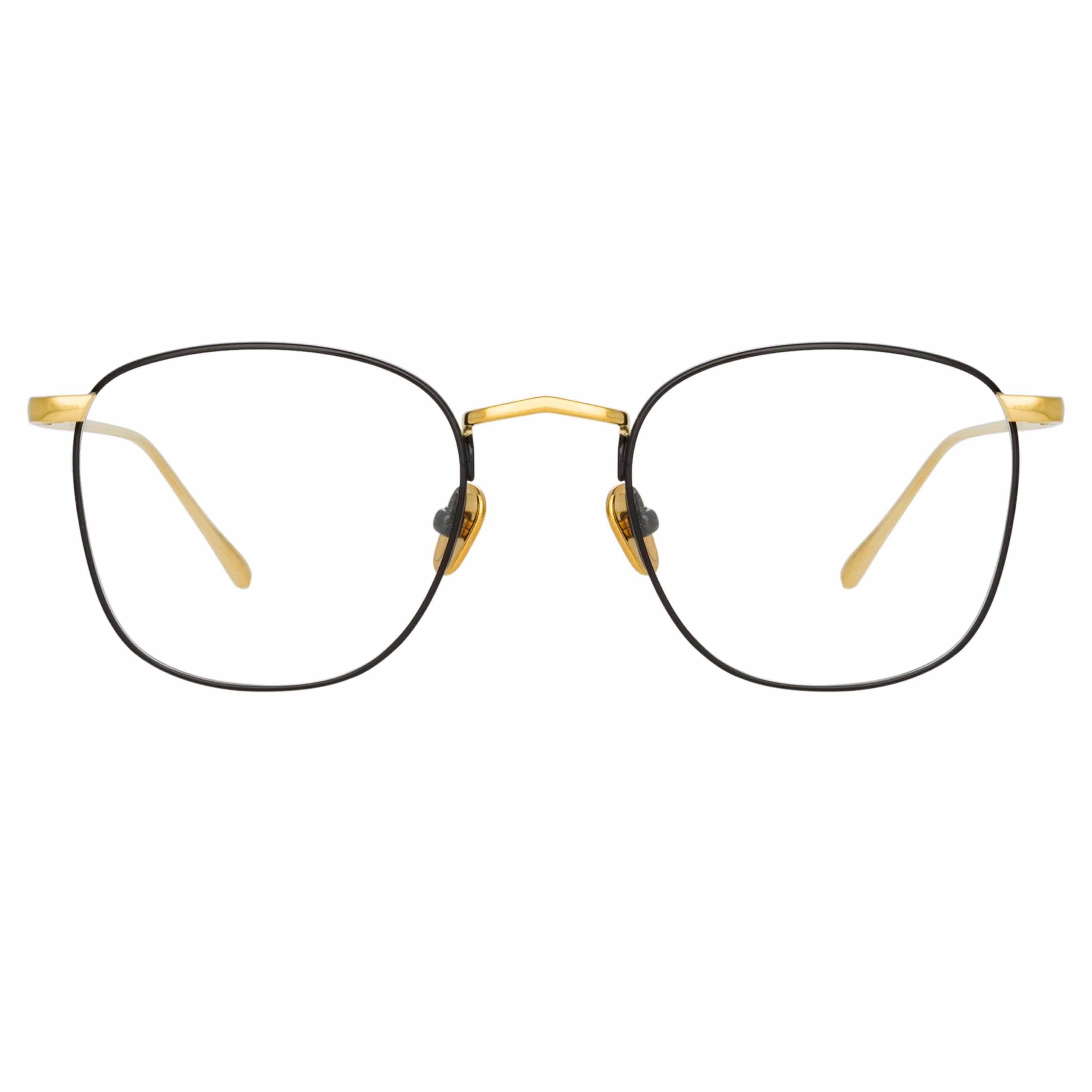 Color_LFLC479C18OPT - The Simon | Square Optical Frame in Yellow Gold and Black (C18)