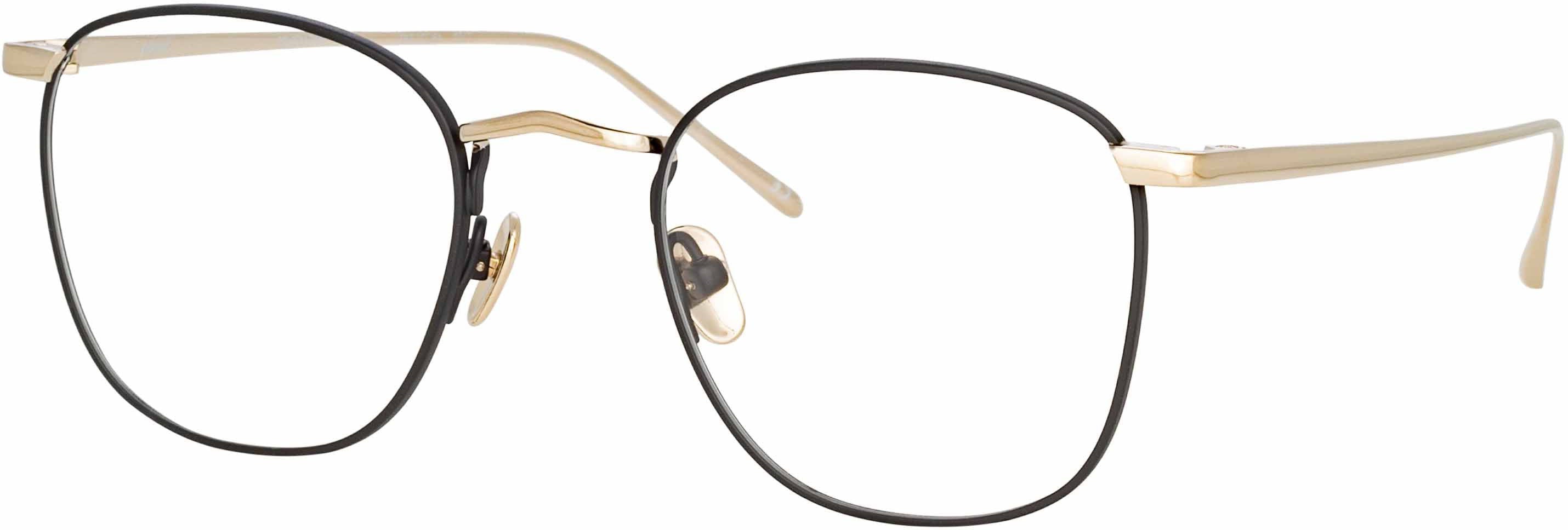 Square Optical Frame in Light Gold and Black (C20)