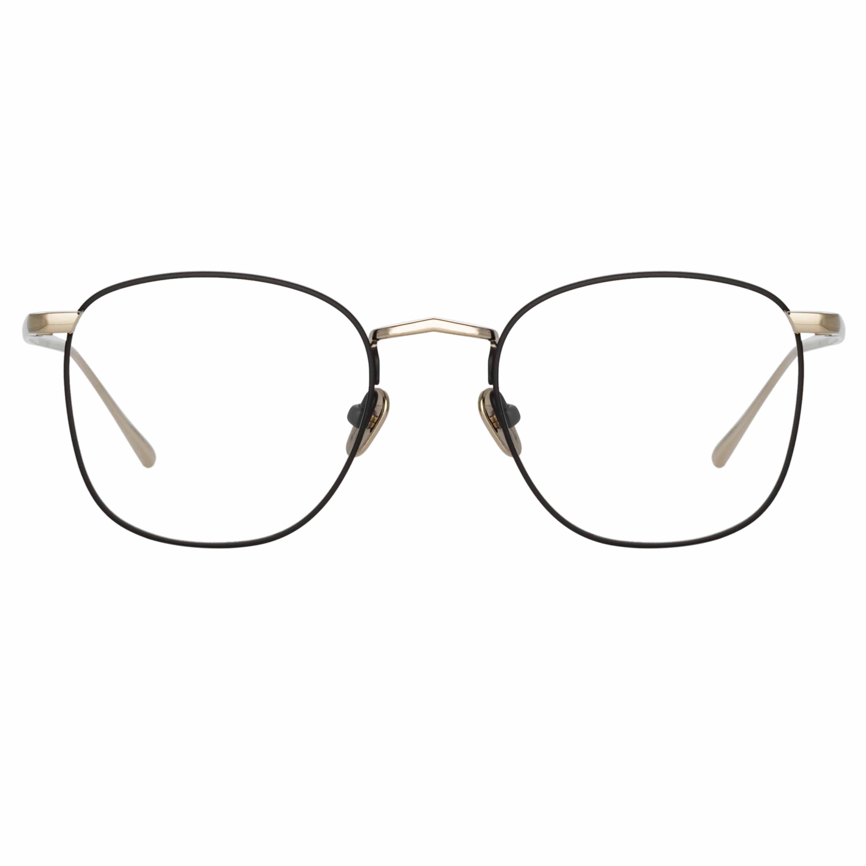 Square Optical Frame in Light Gold and Black (C20)