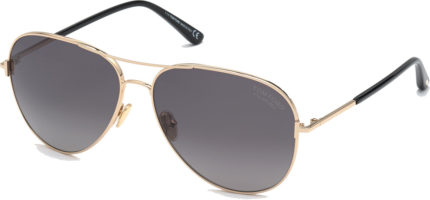 Color_28D - Shiny Rose Gold / Smoke Polarized