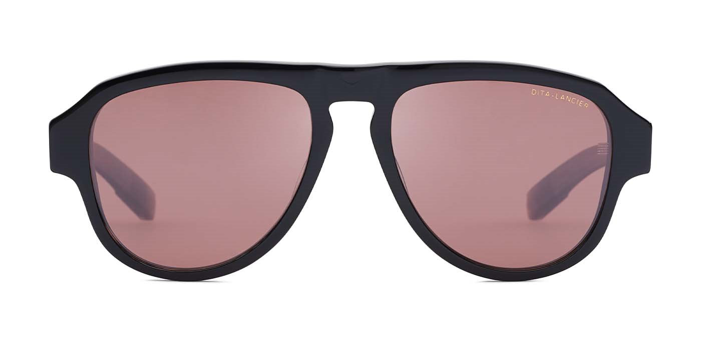 Color_DLS706-A-01 - BLACK - WHITE GOLD - DITA-LAND LENS - BROWN POLARIZED