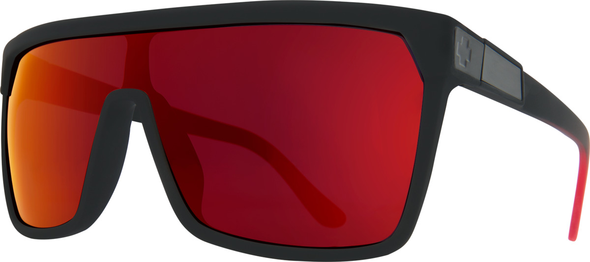 Color_670323803673 - Soft Black Matte Red Fade - HD Plus Grey Green with Red Light Spectra Mirror