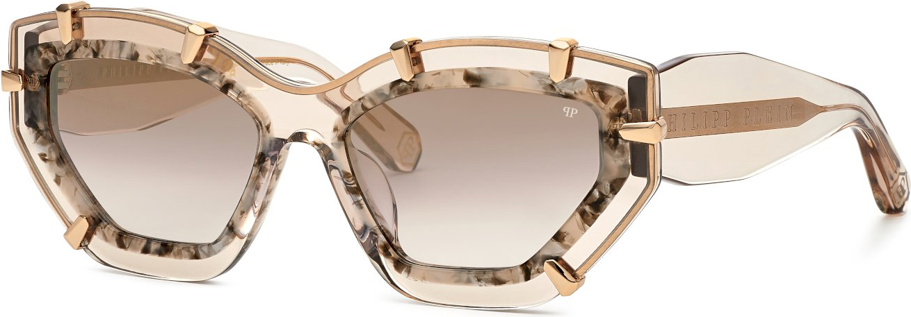 Color_7T1G - SHINY TRANSP.BEIGE / BROWN GRADIENT/MIRROR GOLD