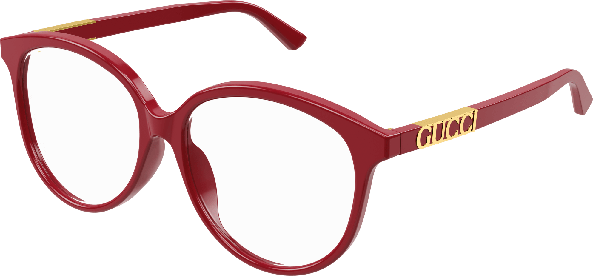 Red gucci top eyeglass frames
