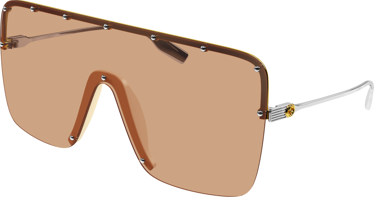 NEW!!! GUCCI Sunglasses GG1245S 004 Authentic GUCCI AUTHENTIC Stud Oversized Mask 1245 Gold Black Metal  main image 3