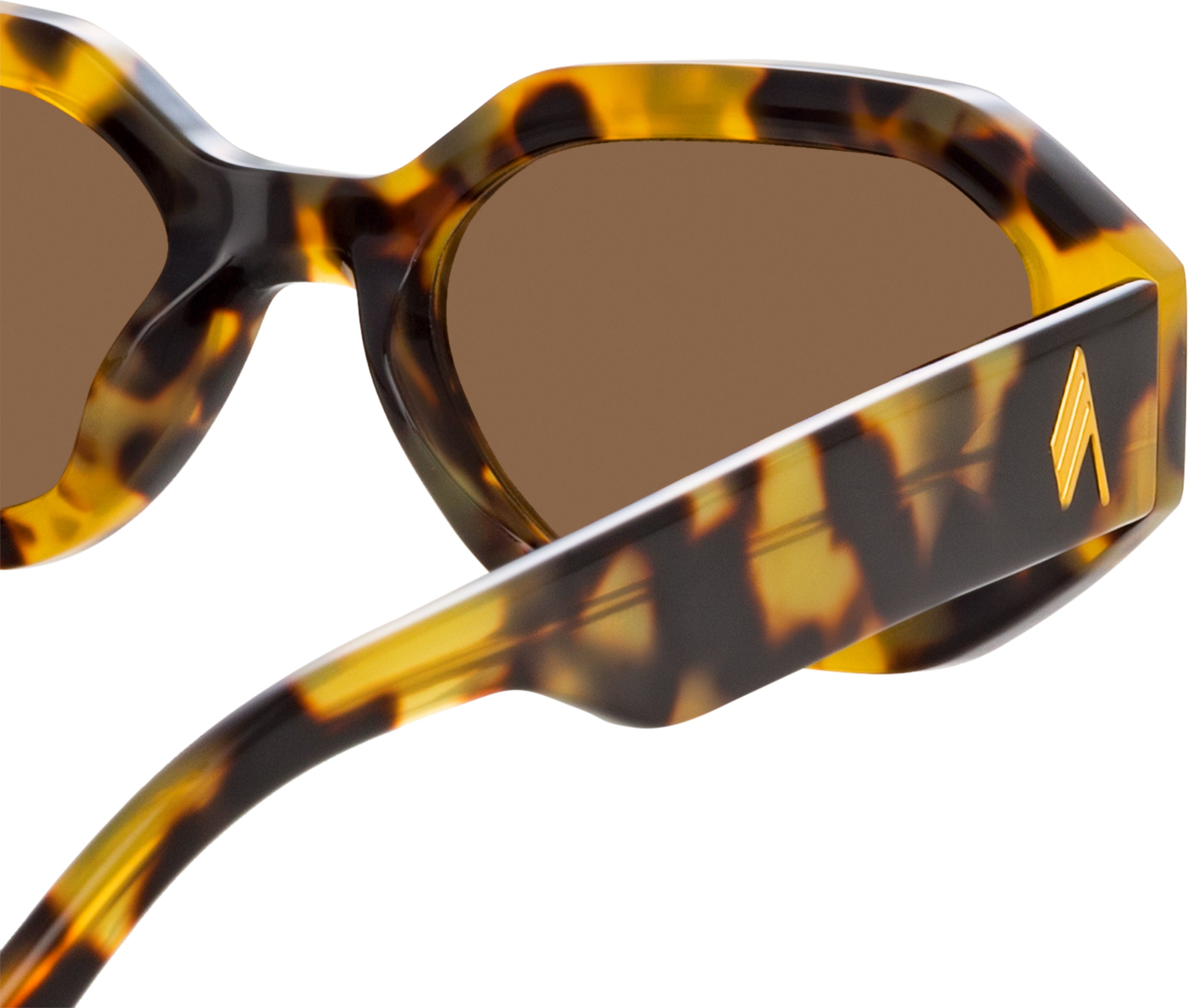 Color_ATTICO14C8SUN - The Attico Irene Angular Sunglasses in Tortoiseshell and Brown