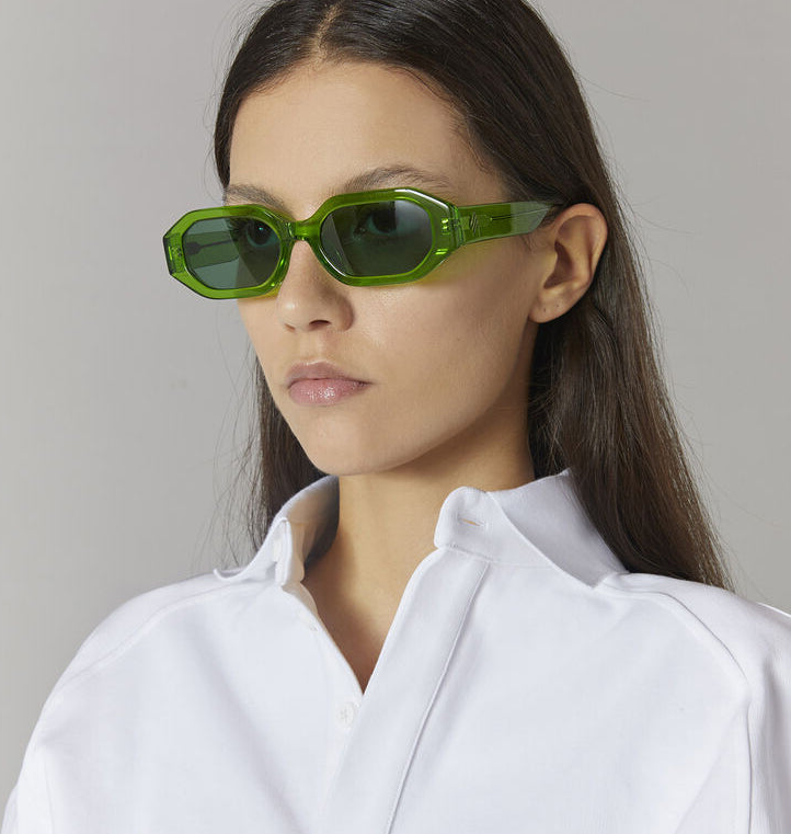 Color_ATTICO14C3SUN - The Attico Irene Angular Sunglasses in Green