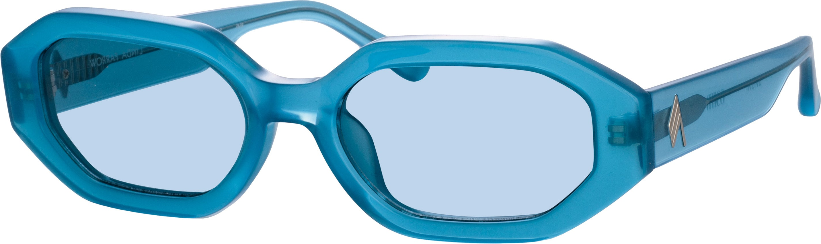 Color_ATTICO14C12SUN - The Attico Irene Angular Sunglasses in Turquoise