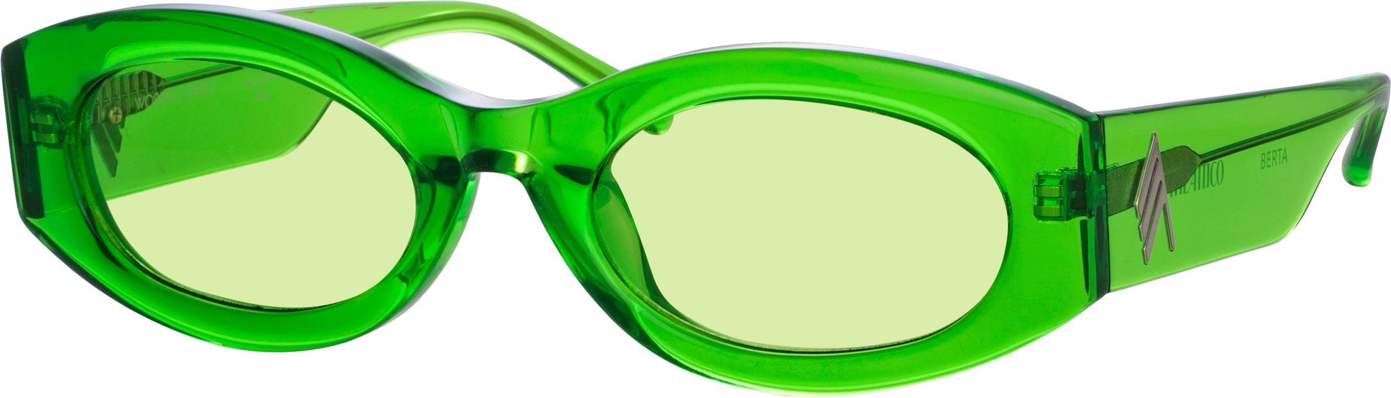 Color_ATTICO38C6SUN - The Attico Berta Oval Sunglasses in Green