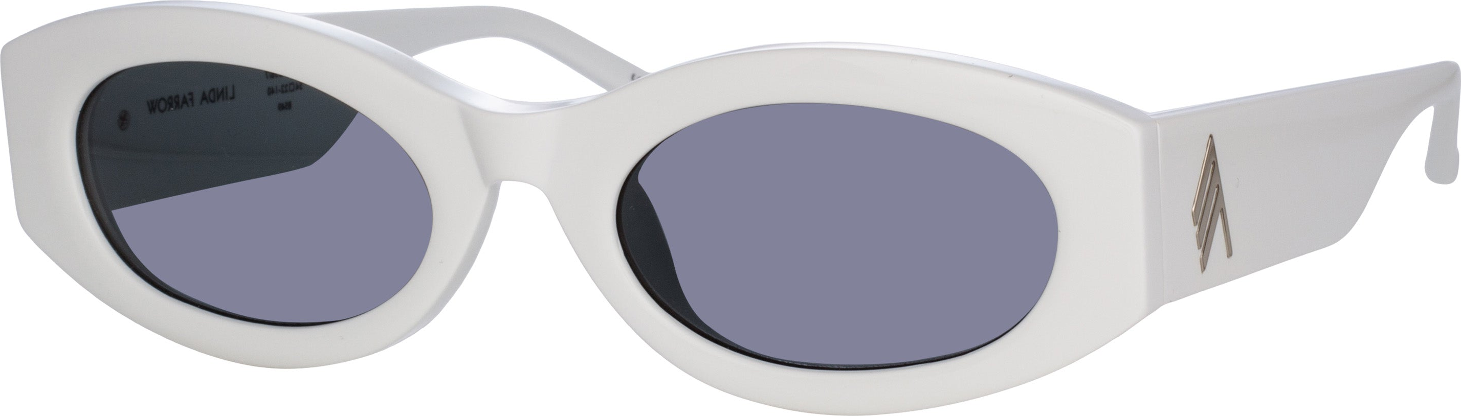 Color_ATTICO38C7SUN - The Attico Berta Oval Sunglasses in White