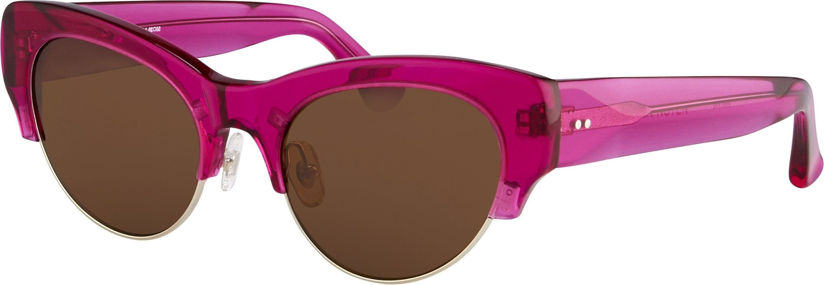Color_DVN100C4SUN - Dries Van Note Cat Eye Sunglasses in Fucshia